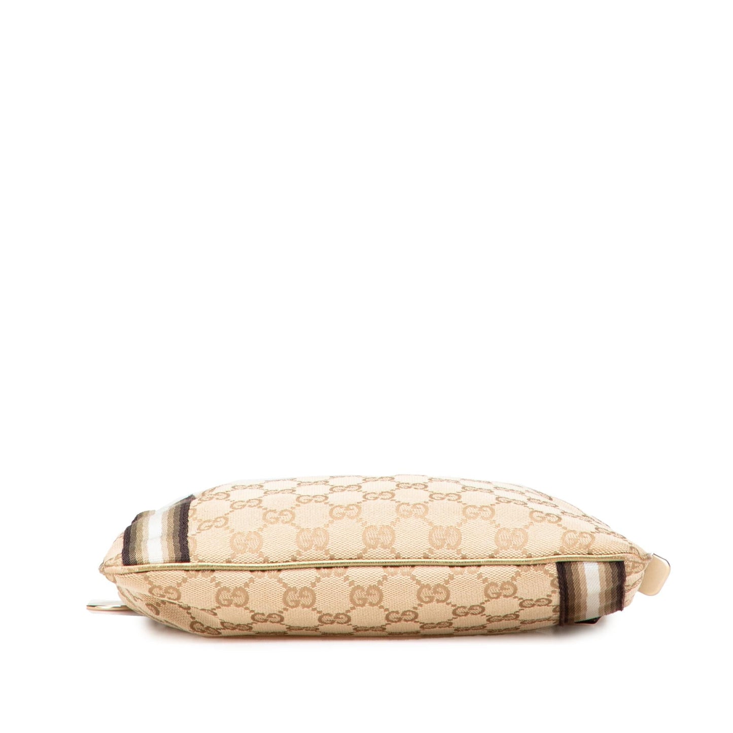 Gucci GG Jolicoeur Canvas Calf Brown Gold Crossbody Bag Crossbody 3
