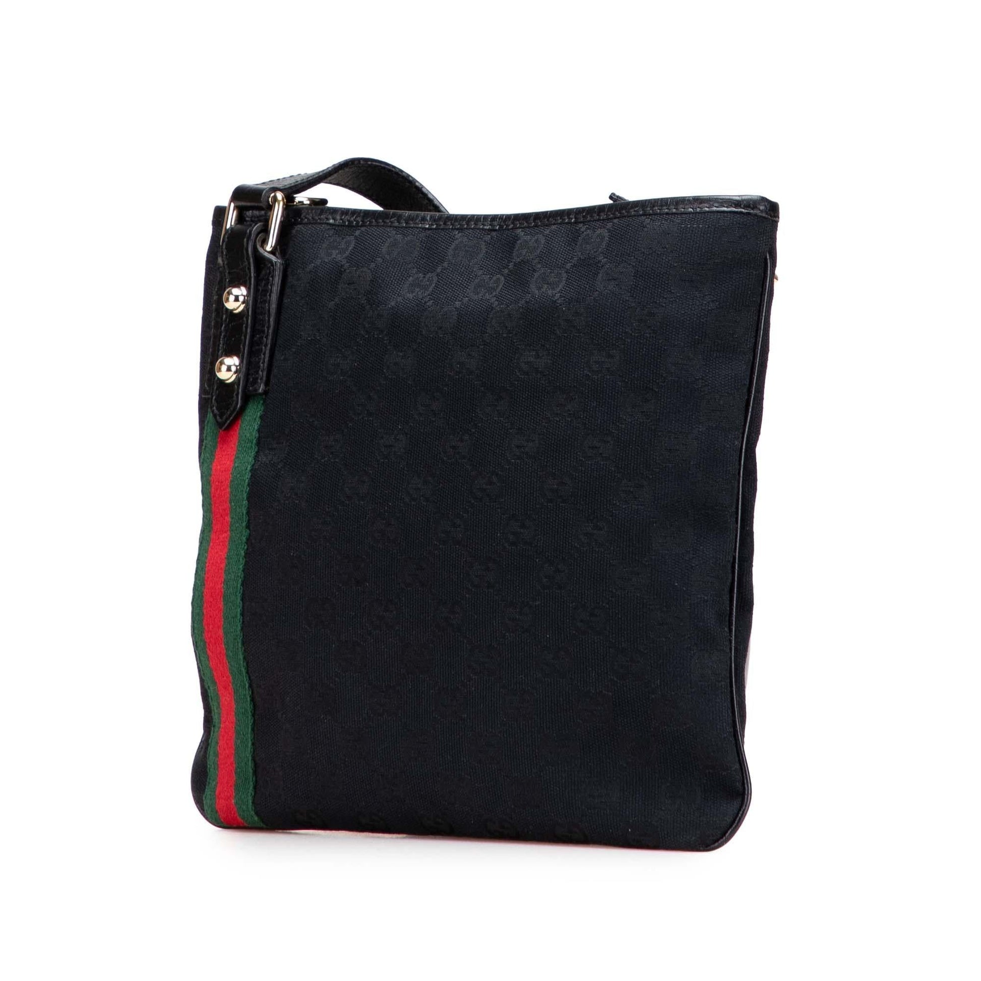 Gucci GG Jolicoeur Canvas Black Crossbody Bag