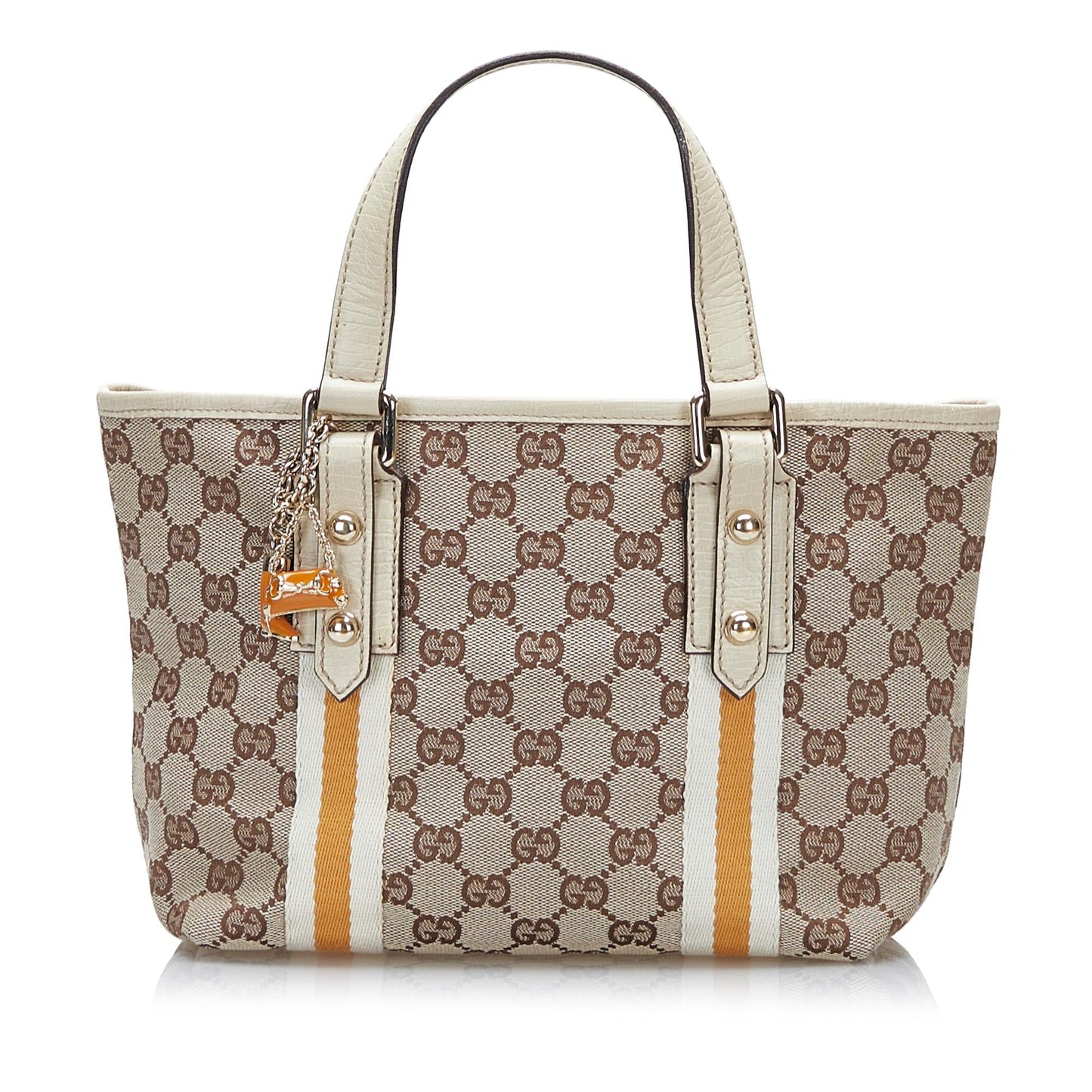 Gucci GG Jolicoeur SHG Canvas Brown Satchel Bag