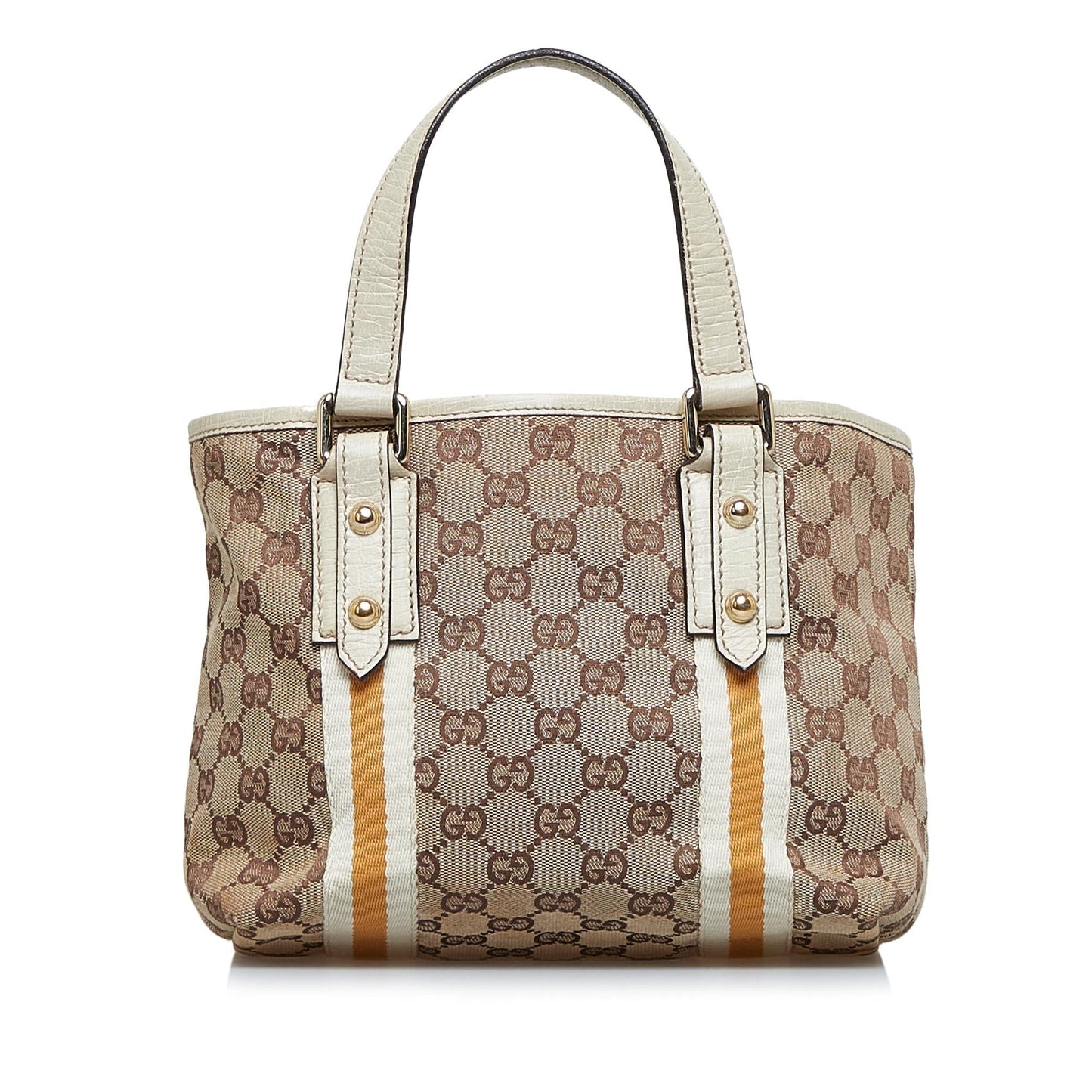 Gucci GG Jolicoeur SHG-URCzfD Canvas Calf Brown Satchel Bag