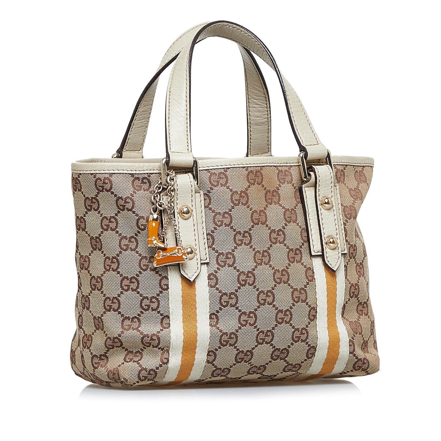 Gucci GG Jolicoeur SHG-URCzfD Canvas Calf Brown Satchel Bag
