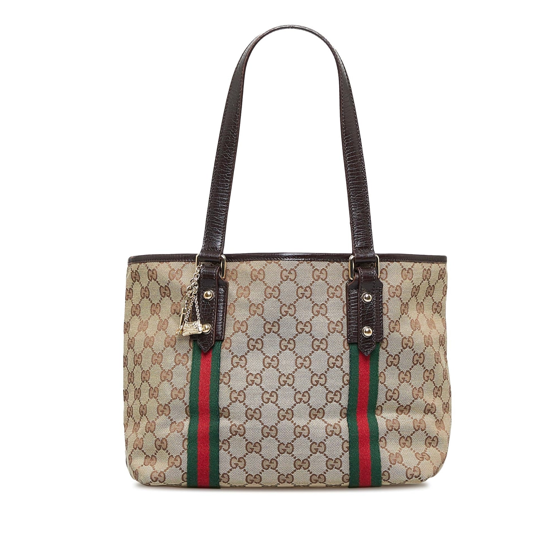 Gucci GG Jolicoeur SHG-9PVdSh Canvas Calf Brown Satchel Bag