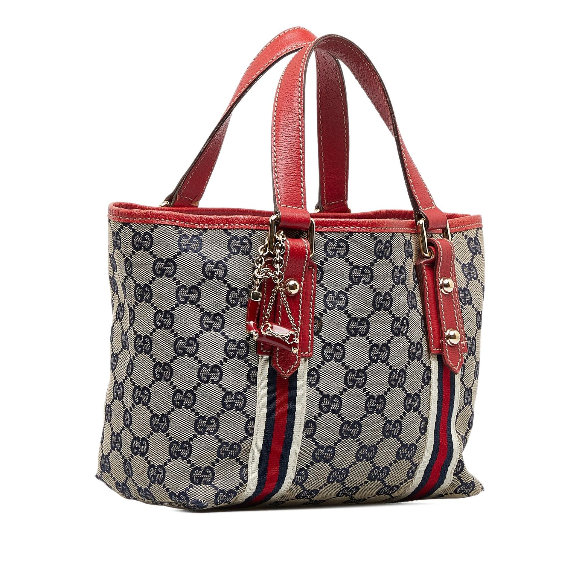 Gucci GG Jolicoeur SHG-XPh3cQ Canvas Calf Grey Satchel Bag