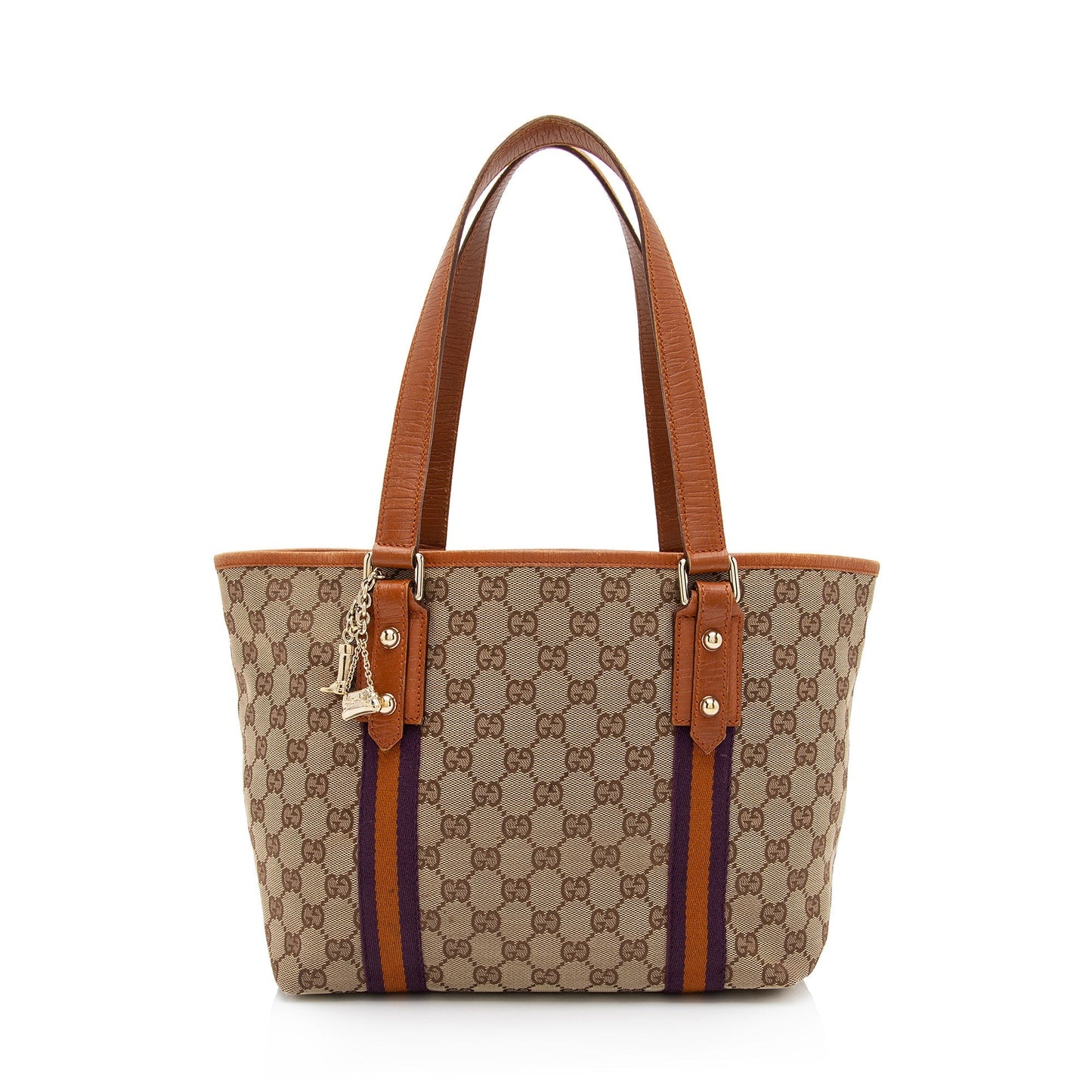 Gucci GG Jolicoeur SHF-JDa0i6 Leather Canvas Nylon Beige Tote Bag
