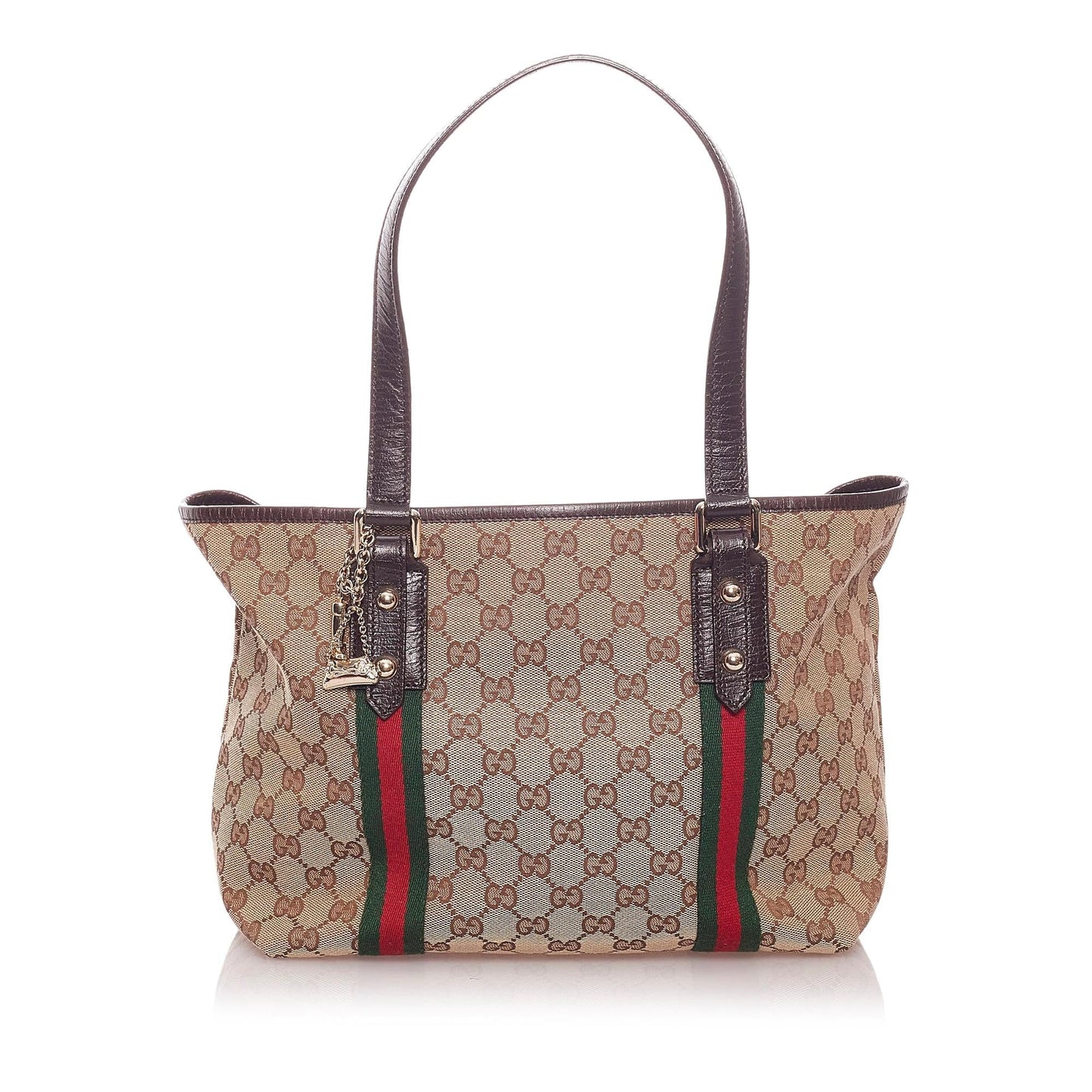 Gucci GG Jolicoeur SHG Canvas Brown Tote Bag 4