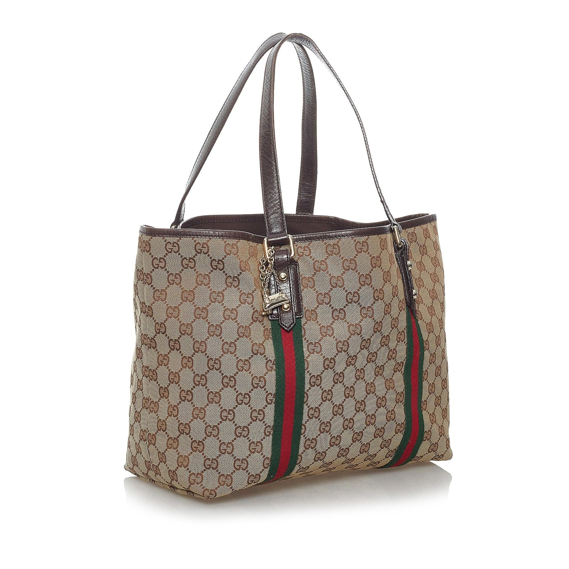 Gucci GG Jolicoeur SHG Canvas Brown Tote Bag 5