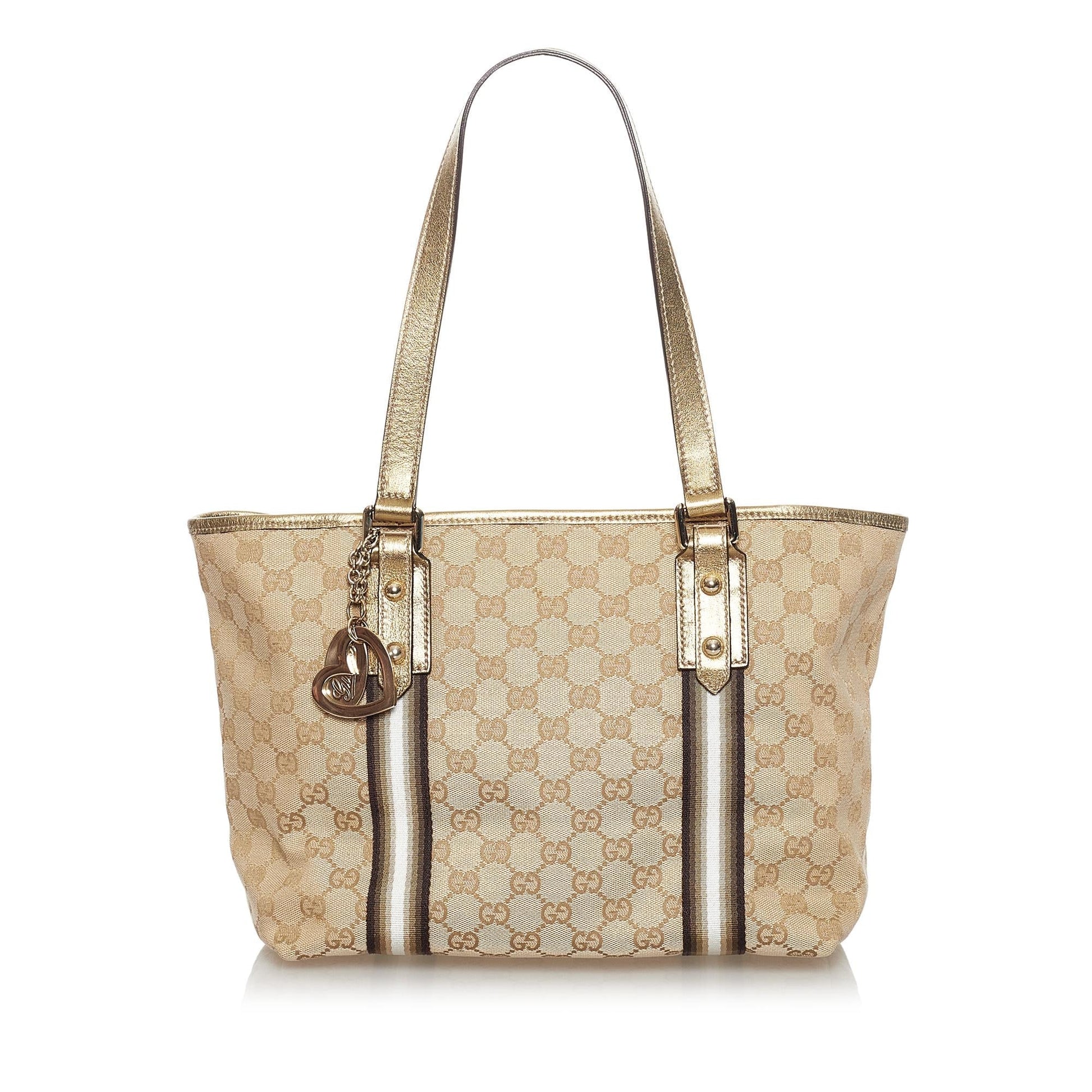 Gucci GG Jolicoeur SHG Canvas Brown Tote Bag 6