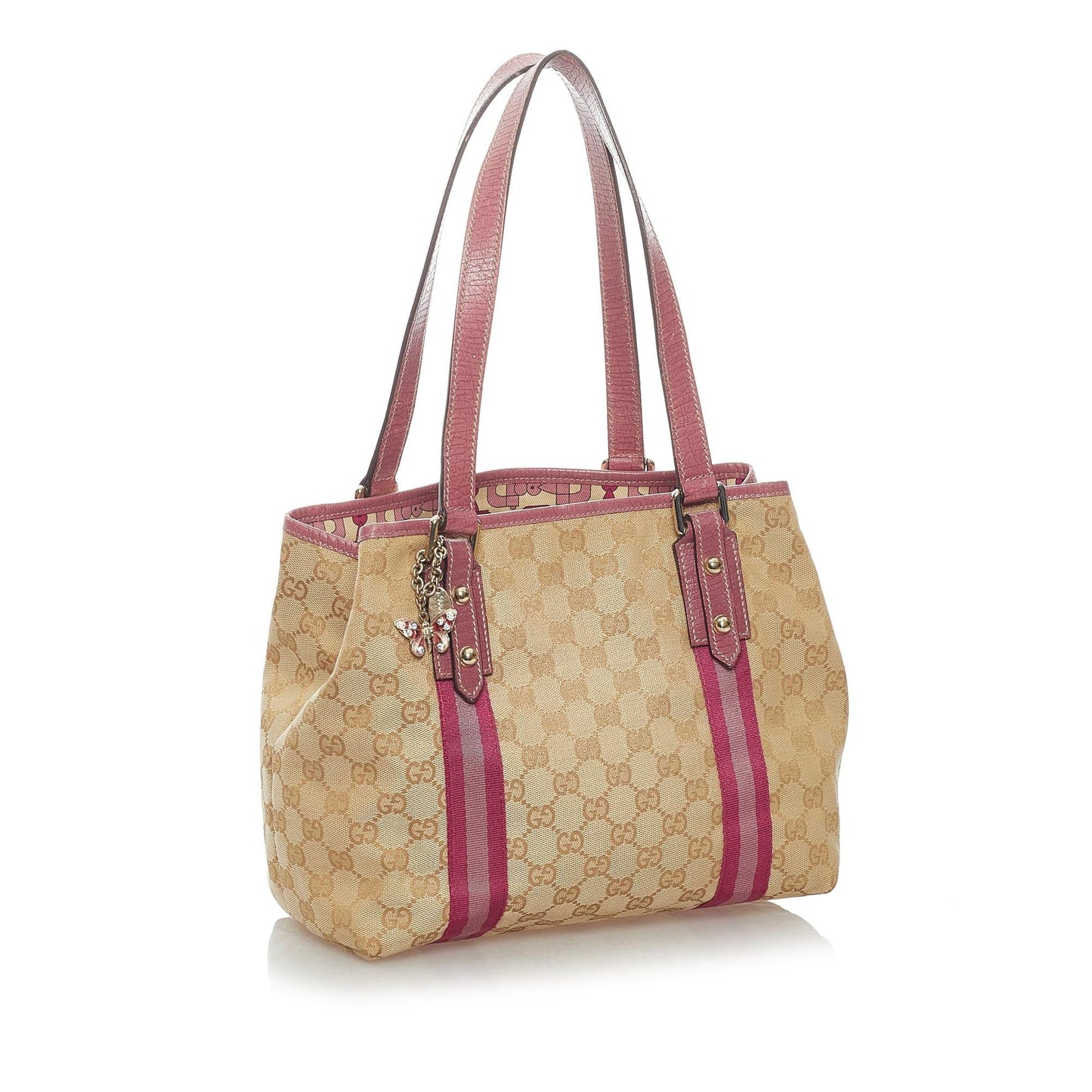 Gucci GG Jolicoeur SHG Canvas Brown Tote Bag 7