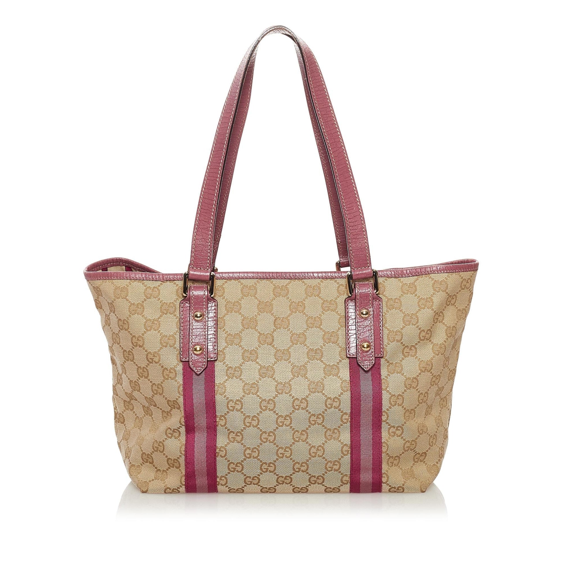 Gucci GG Jolicoeur SHG Canvas Brown Tote Bag