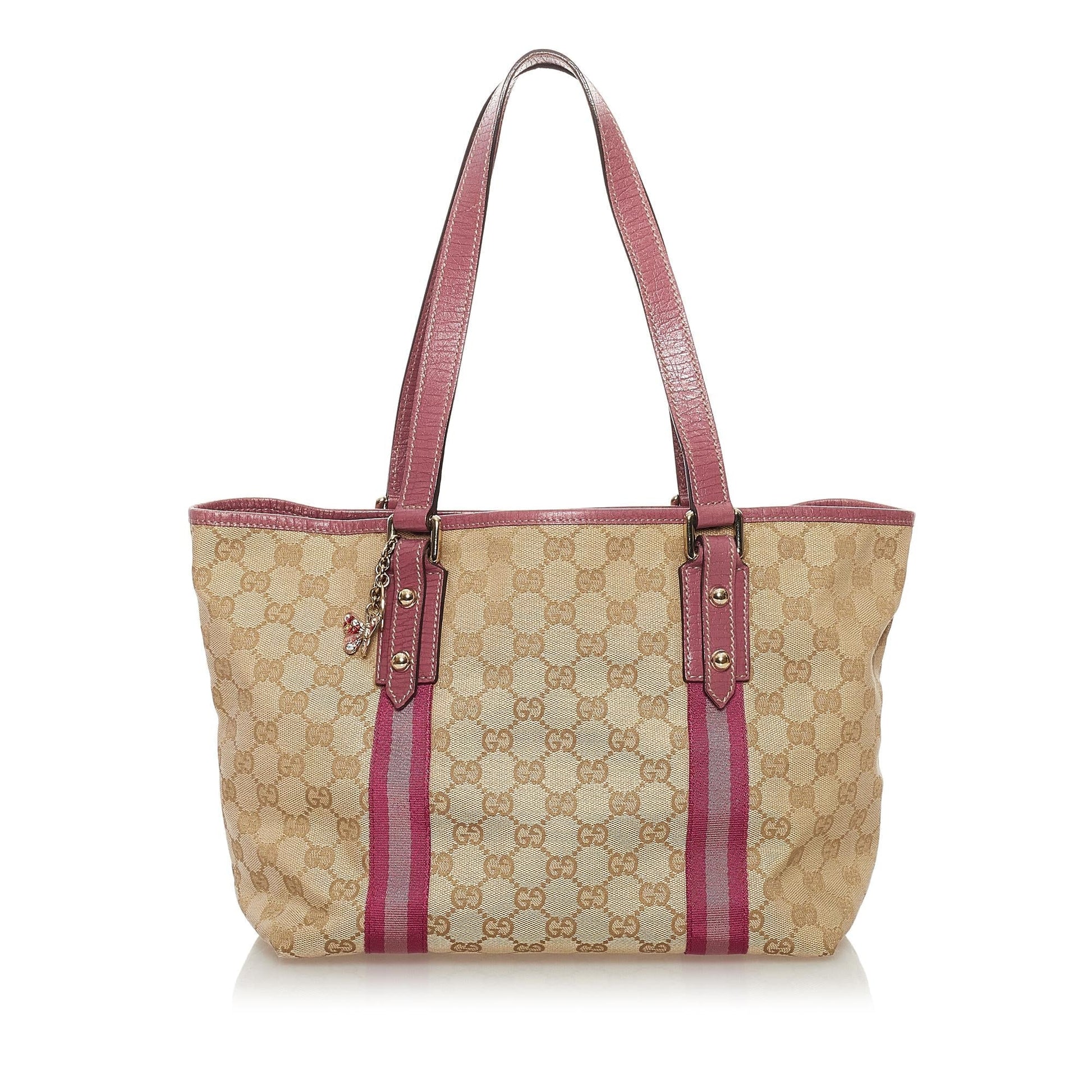 Gucci GG Jolicoeur SHG Canvas Brown Tote Bag
