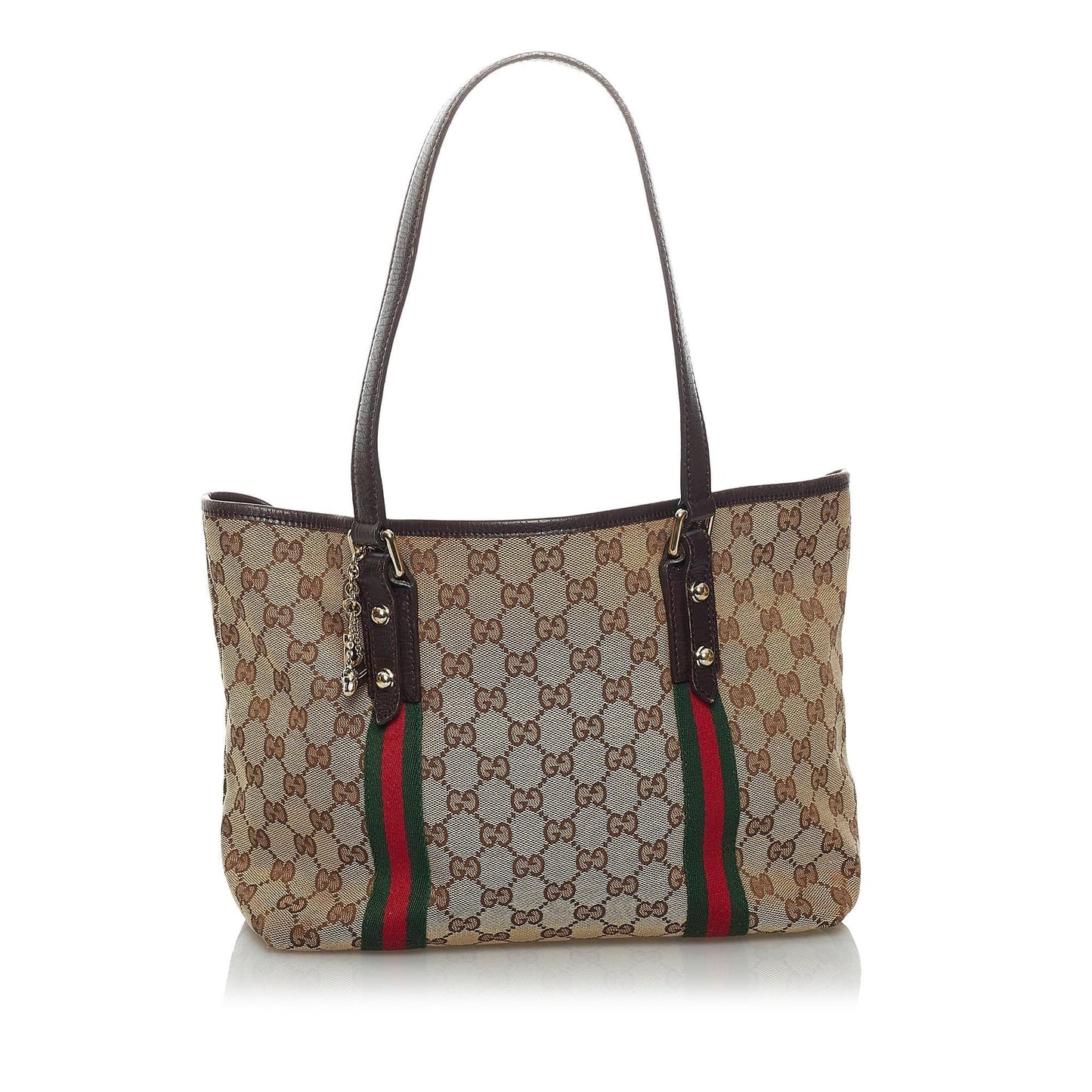 Gucci GG Jolicoeur SHG Canvas Brown Tote Bag Bag Shg