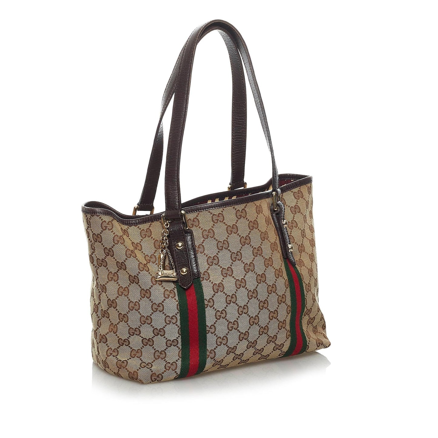 Gucci GG Jolicoeur SHG Canvas Brown Tote Bag Bag Shg