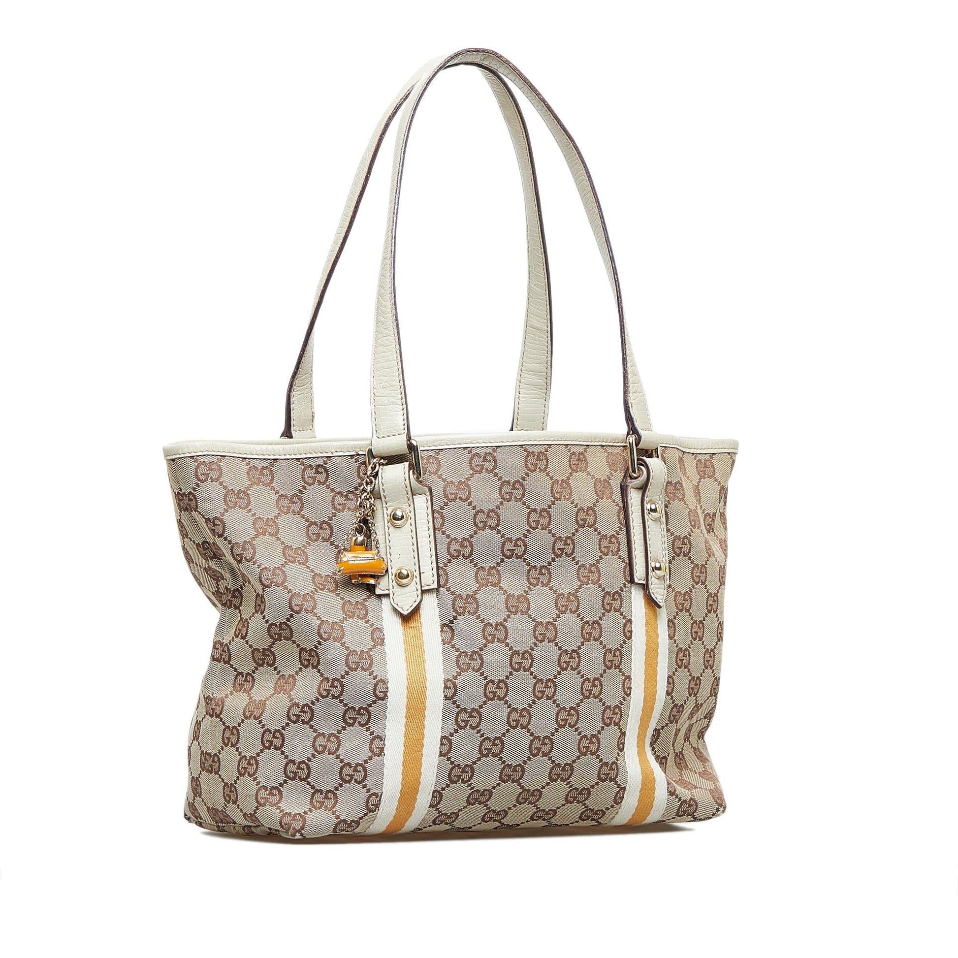 Gucci GG Jolicoeur SHG-yxc9bo Canvas Brown Tote Bag