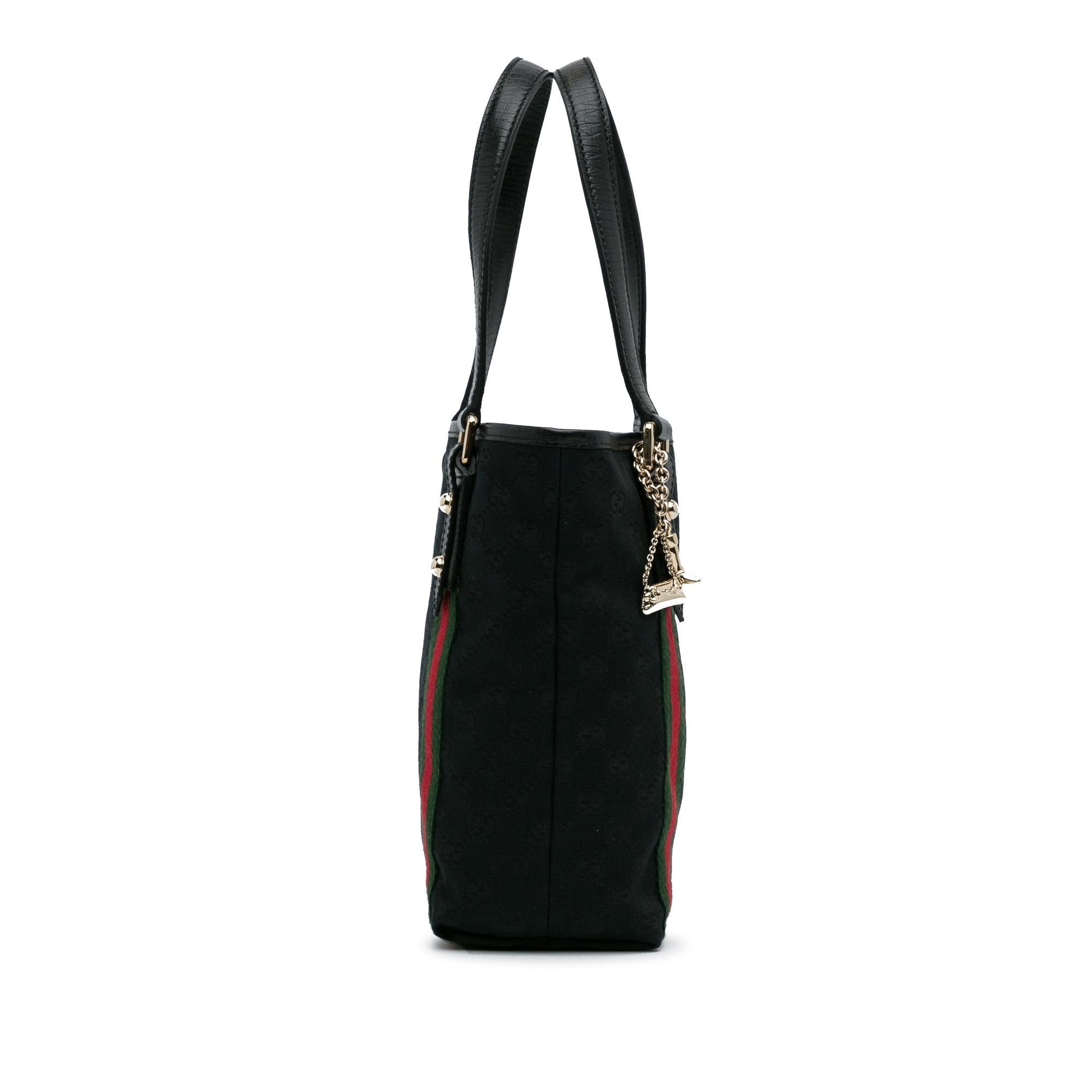 Gucci GG Jolicoeur SHG-SQ1qua Canvas Calf Black Tote Bag