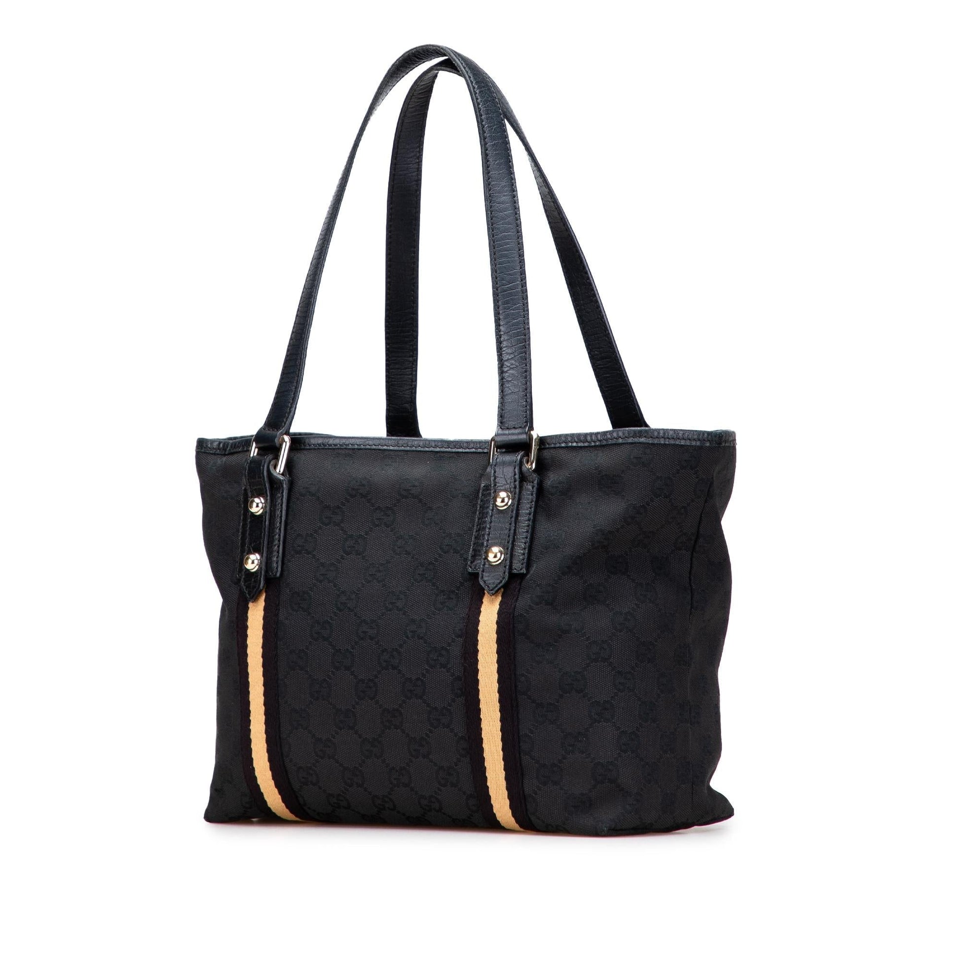Gucci GG Jolicoeur Canvas Black Tote Bag