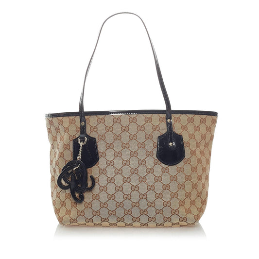 Gucci GG Jolie SHG Canvas Black Brown Tote Bag 3