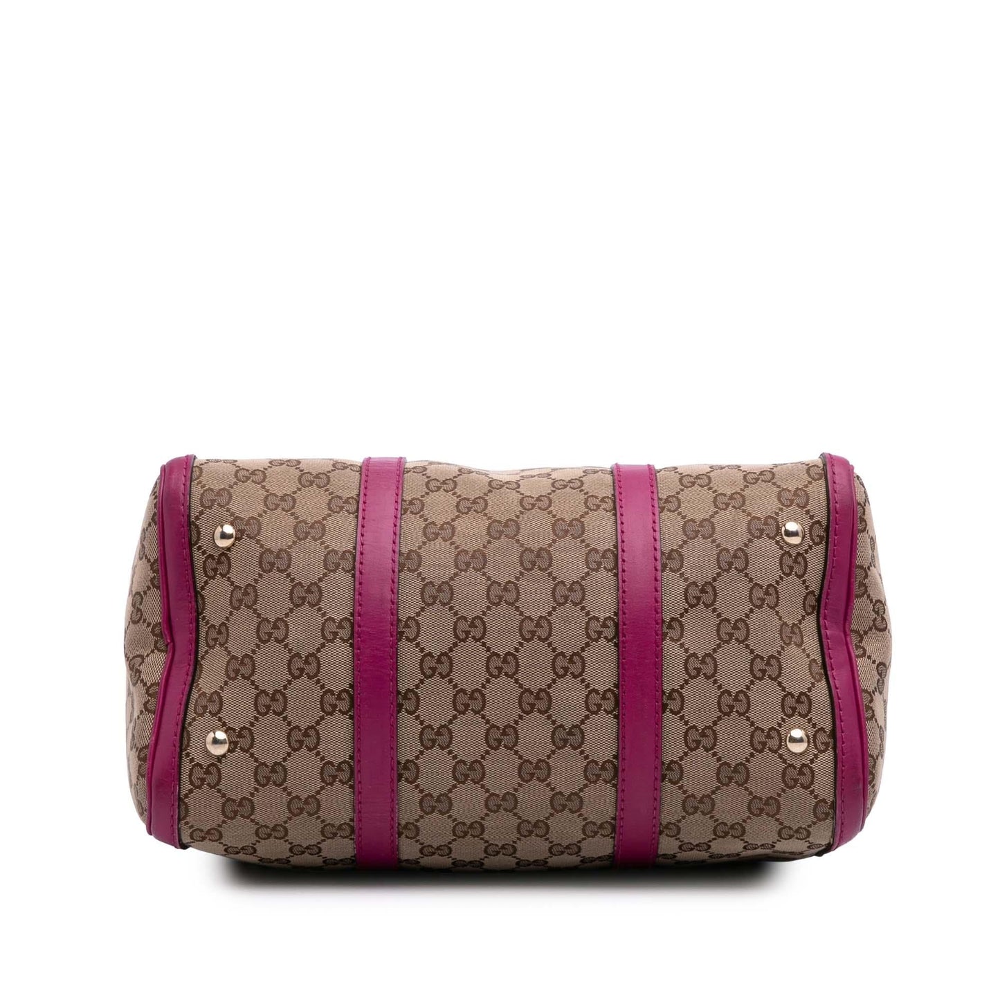 Gucci GG Joy Boston Canvas Brown Satchel Bag