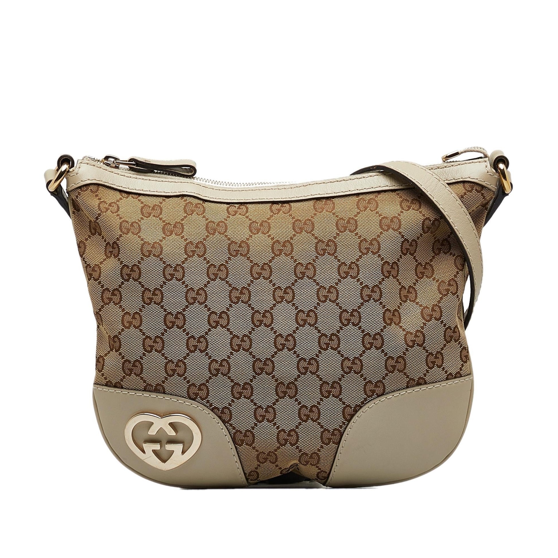 Gucci GG Lovely SHG-8dom4S Canvas Brown Crossbody Bag