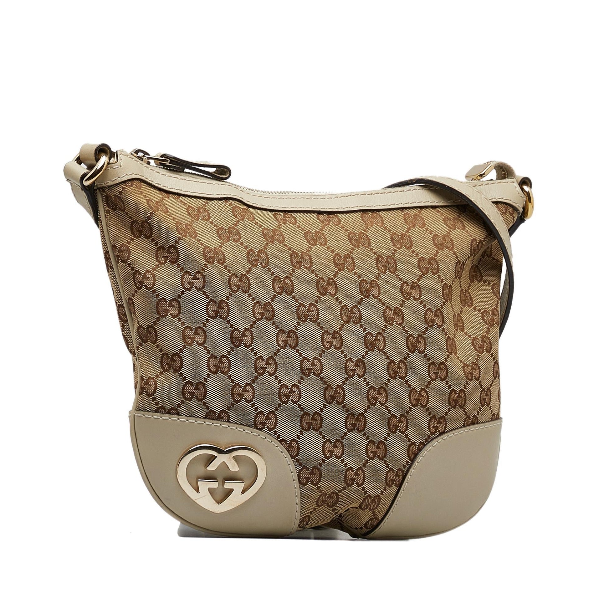 Gucci GG Lovely SHG-8dom4S Canvas Brown Crossbody Bag
