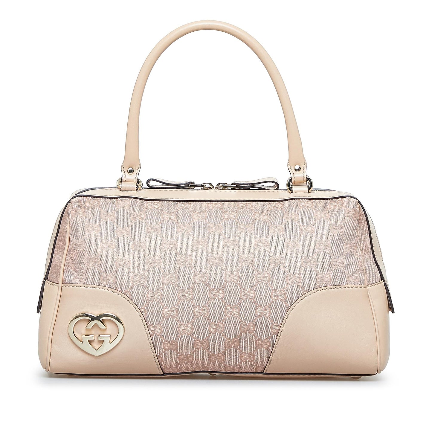 Gucci GG Lovely SHG-qt1rYM Canvas Calf Pink Satchel Bag