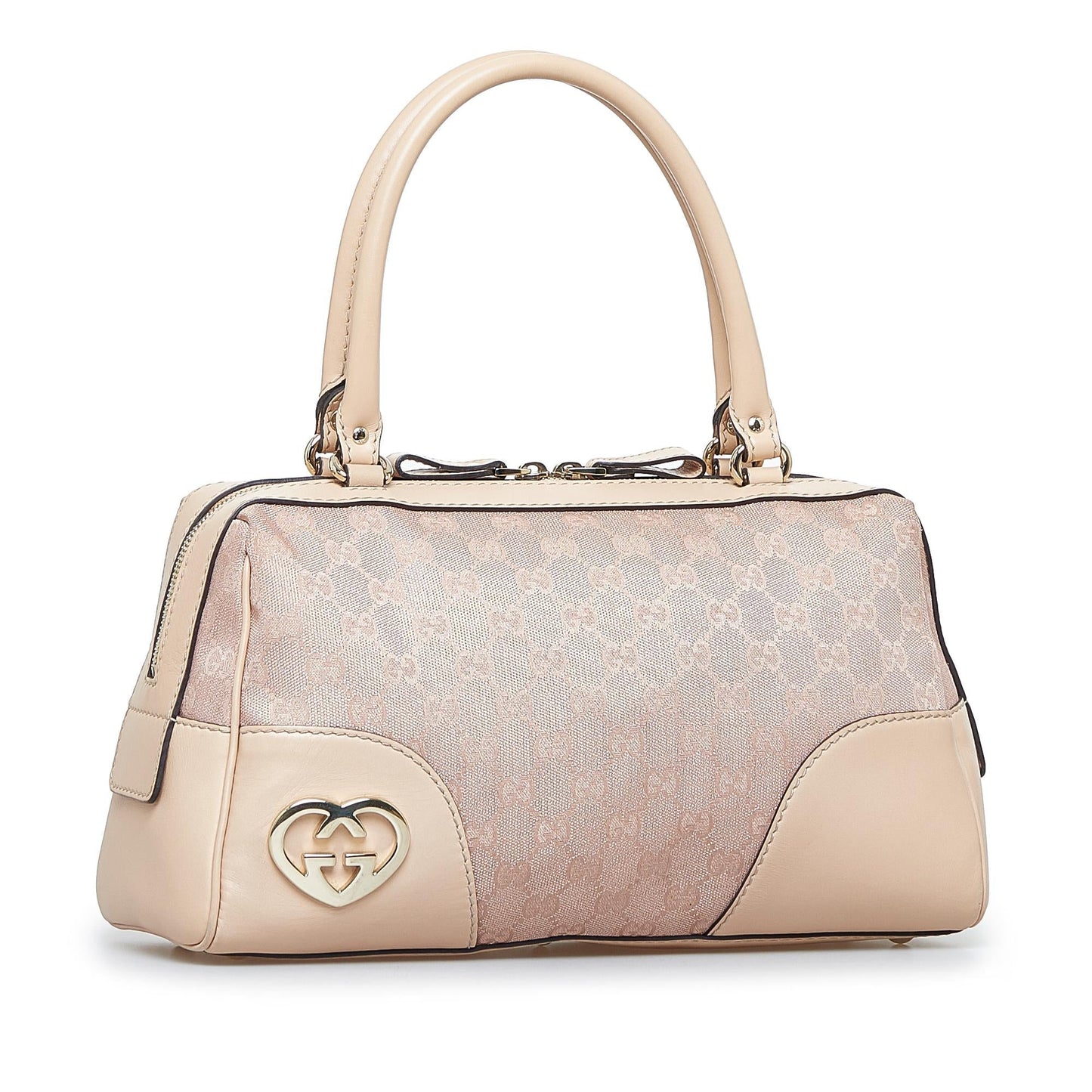 Gucci GG Lovely SHG-qt1rYM Canvas Calf Pink Satchel Bag