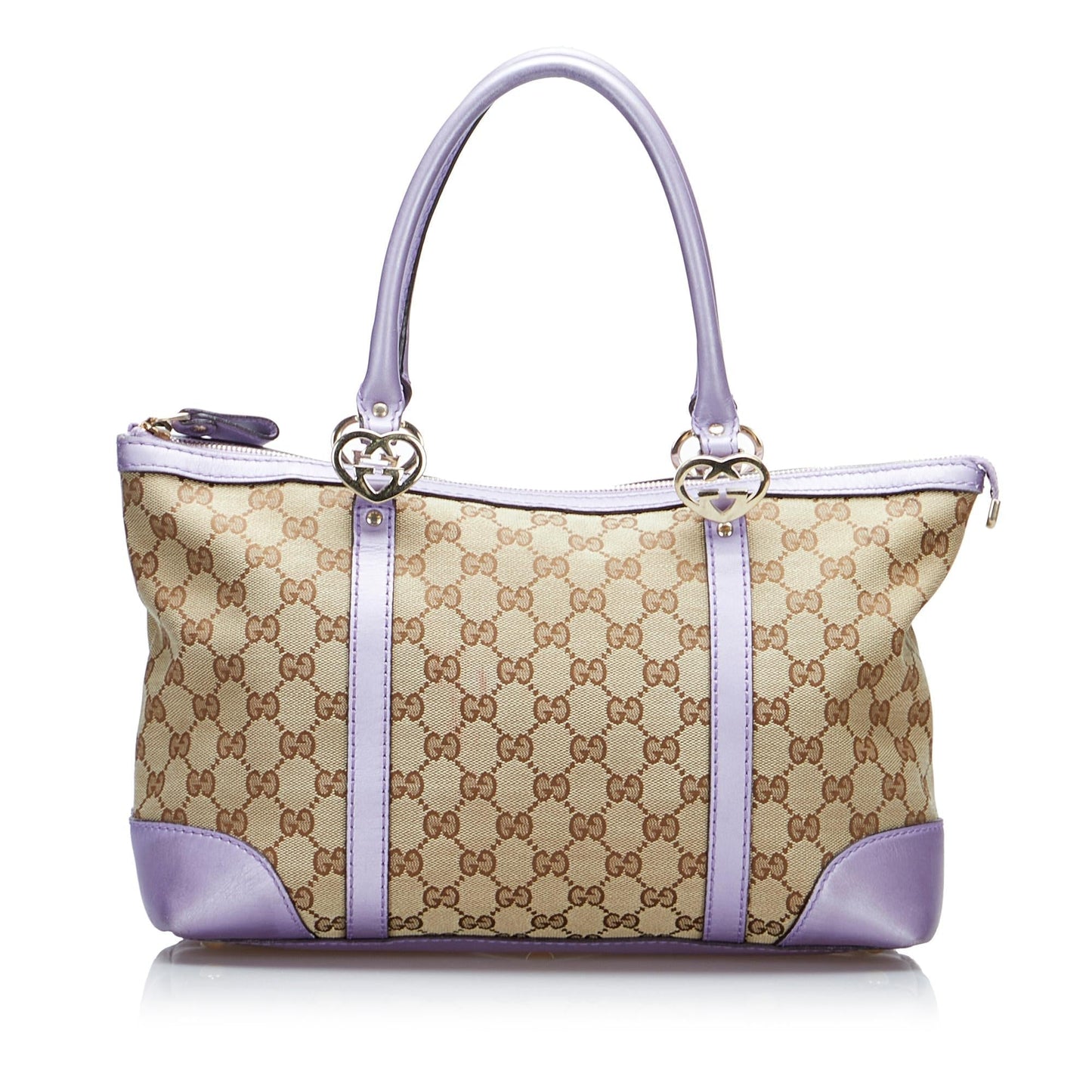 Gucci GG Lovely SHG-7OVX1r Canvas Calf Brown Tote Bag