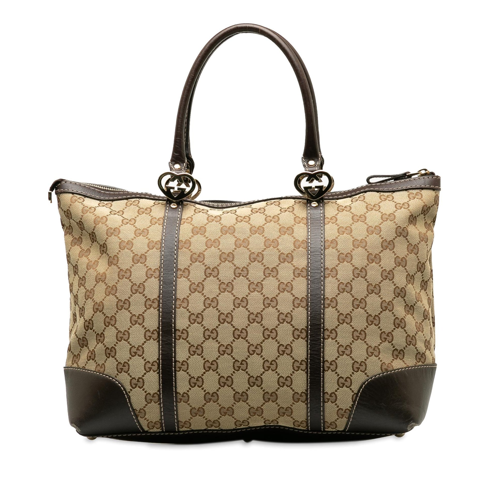 Gucci GG Lovely SHG-r7dnS7 Canvas Brown Tote Bag