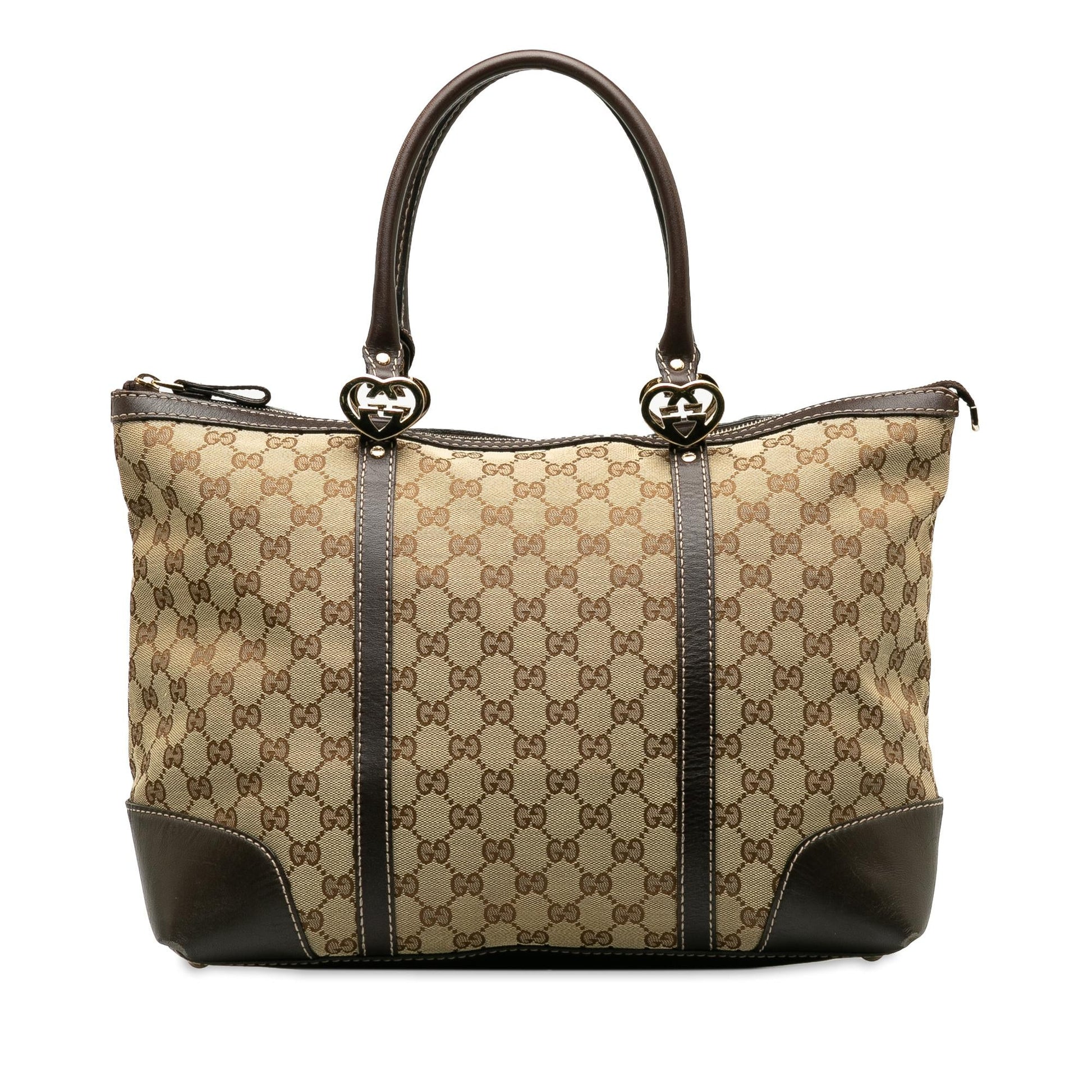 Gucci GG Lovely SHG-r7dnS7 Canvas Brown Tote Bag