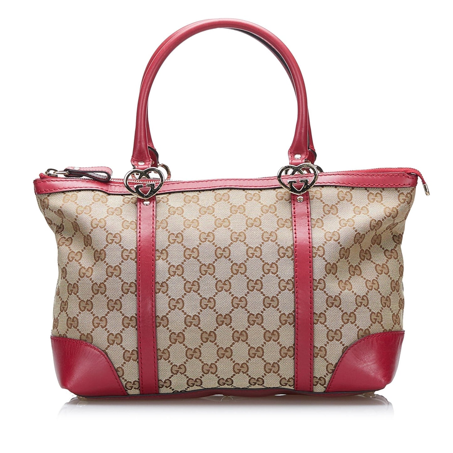 Gucci GG Lovely SHG-fugUcX Canvas Calf Brown Red Tote Bag