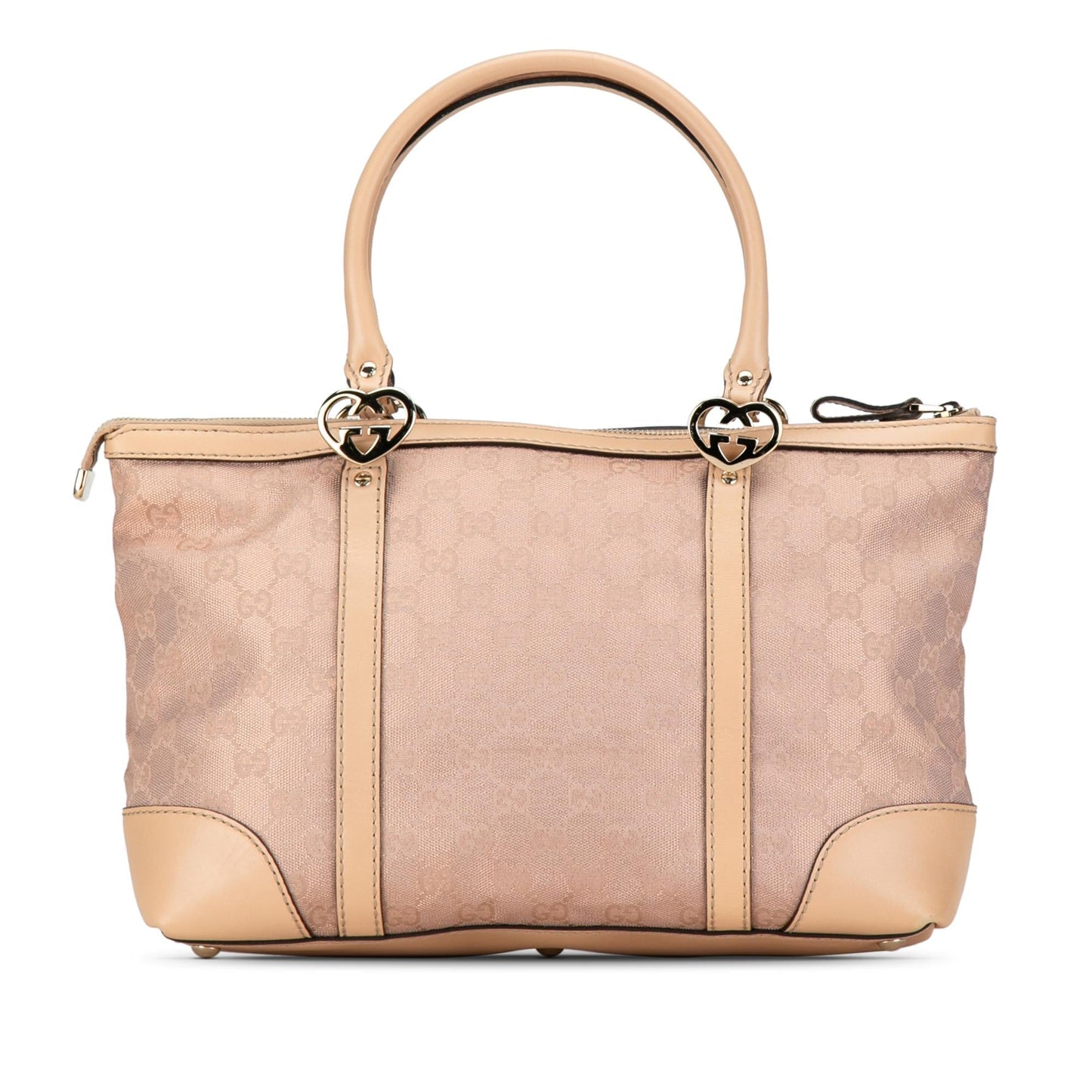 Gucci GG Lovely SHG-JAeyRr Canvas Calf Brown Pink Tote Bag