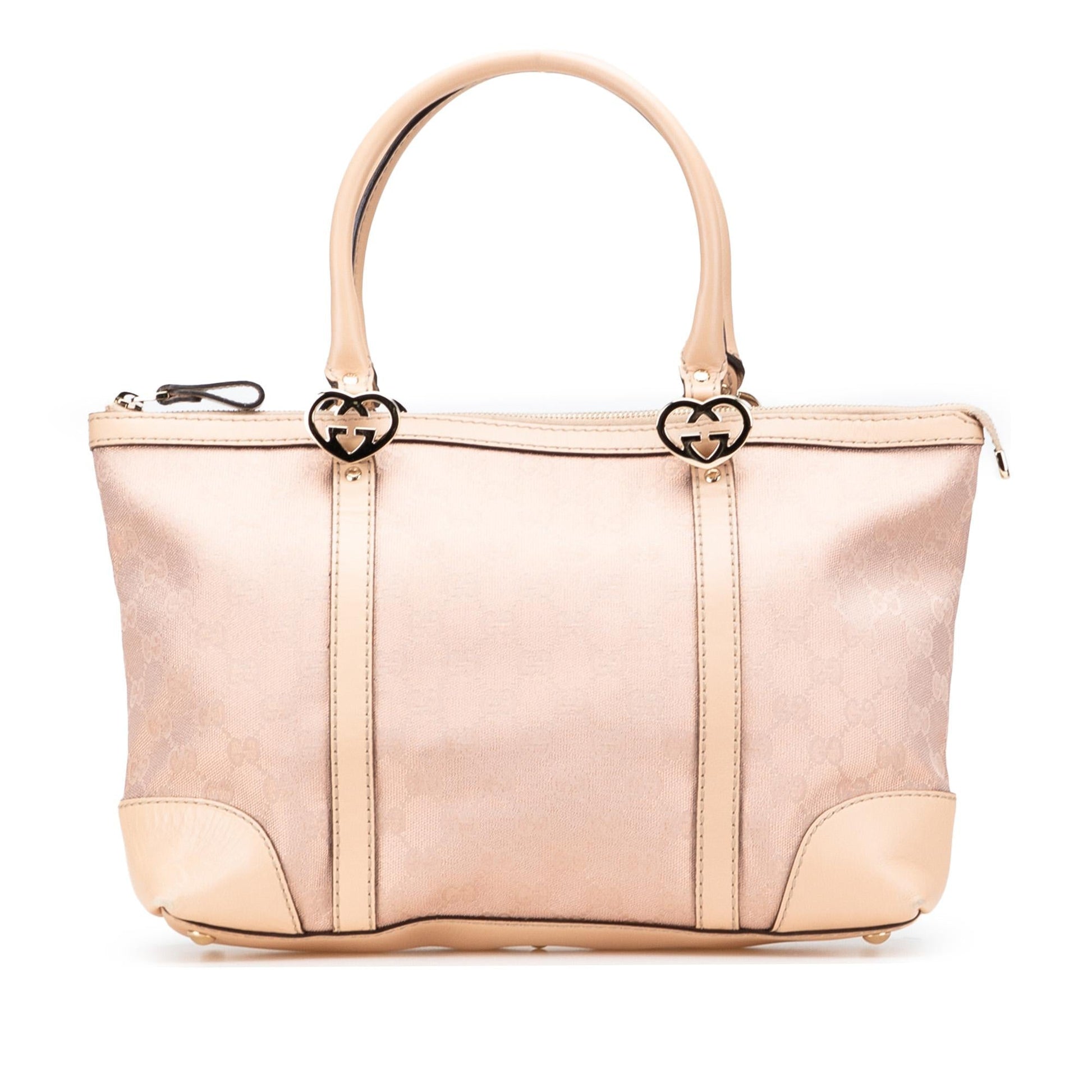 Gucci GG Lovely Canvas Calf Pink Tote Bag