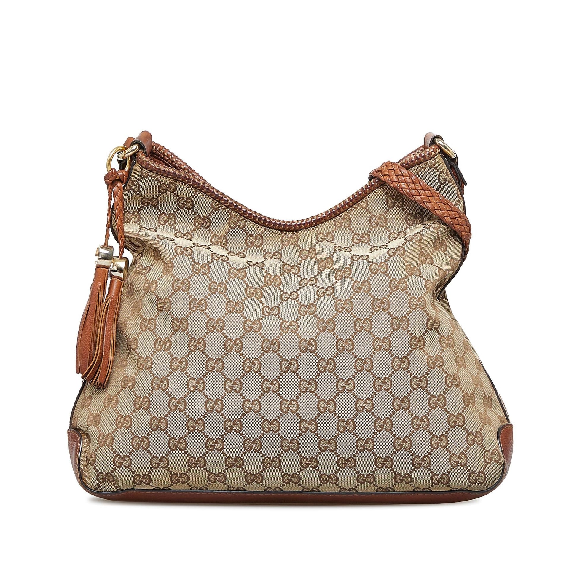 Gucci GG Marrakech SHG-eTLpnQ Canvas Calf Brown Shoulder Bag