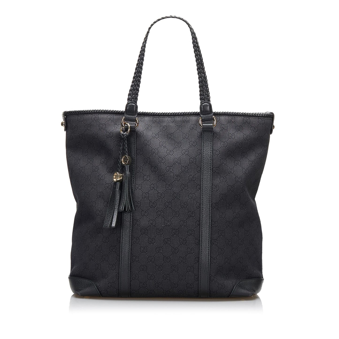Gucci GG Marrakech SHG-D5U9hD Canvas Black Tote Bag