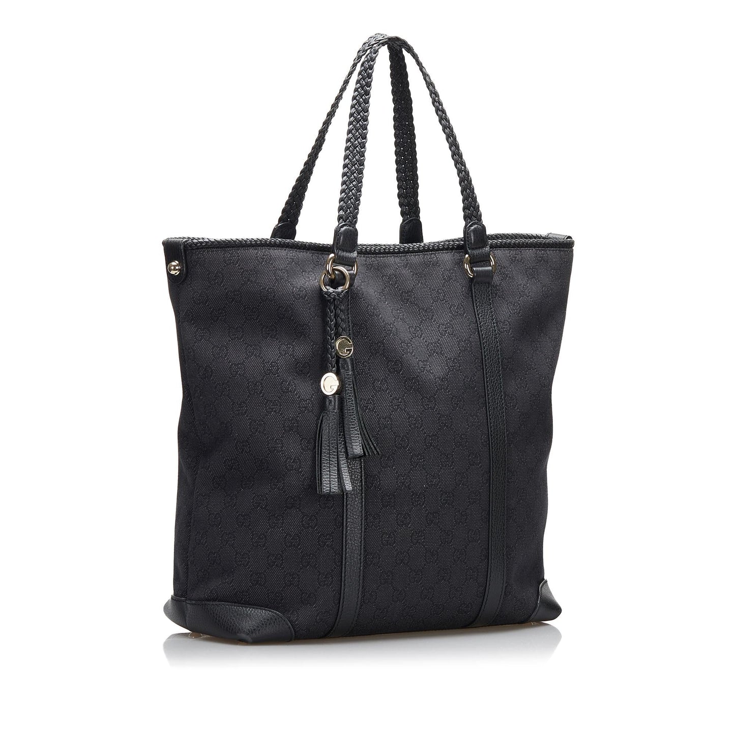 Gucci GG Marrakech SHG-D5U9hD Canvas Black Tote Bag