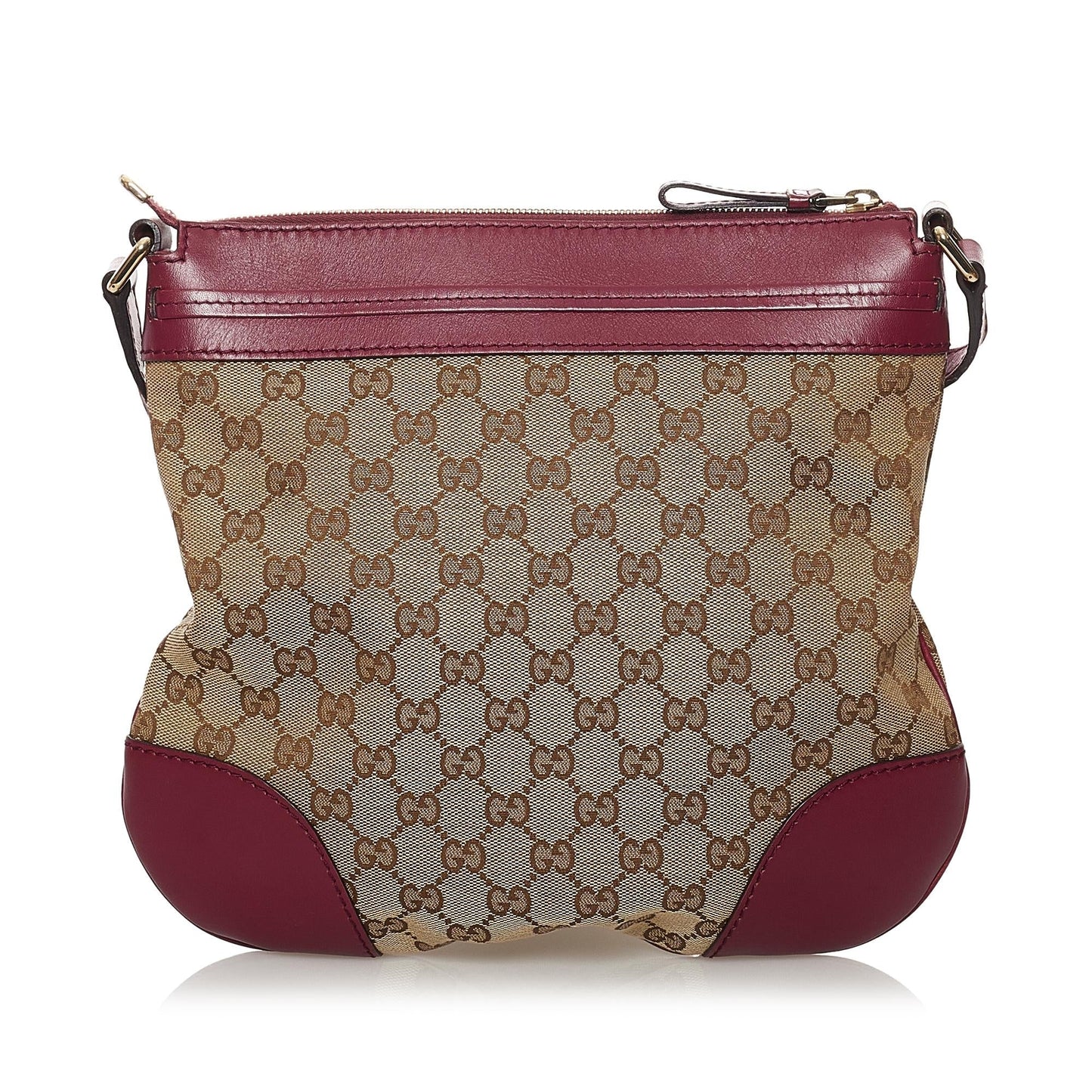 Gucci GG Mayfair SHG Canvas Calf Brown Red Crossbody Bag