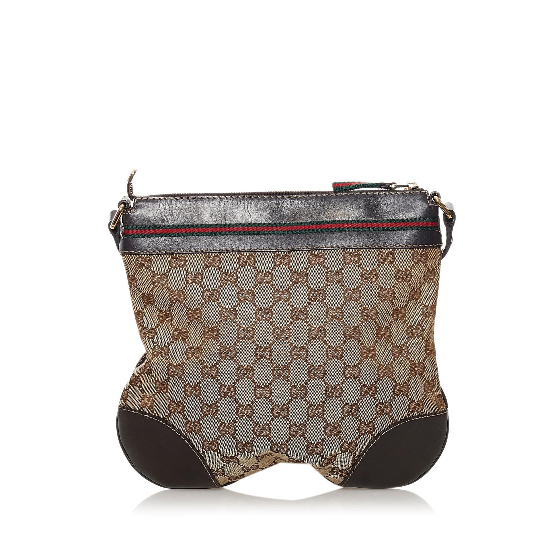 Gucci GG Mayfair SHG Canvas Brown Crossbody Bag