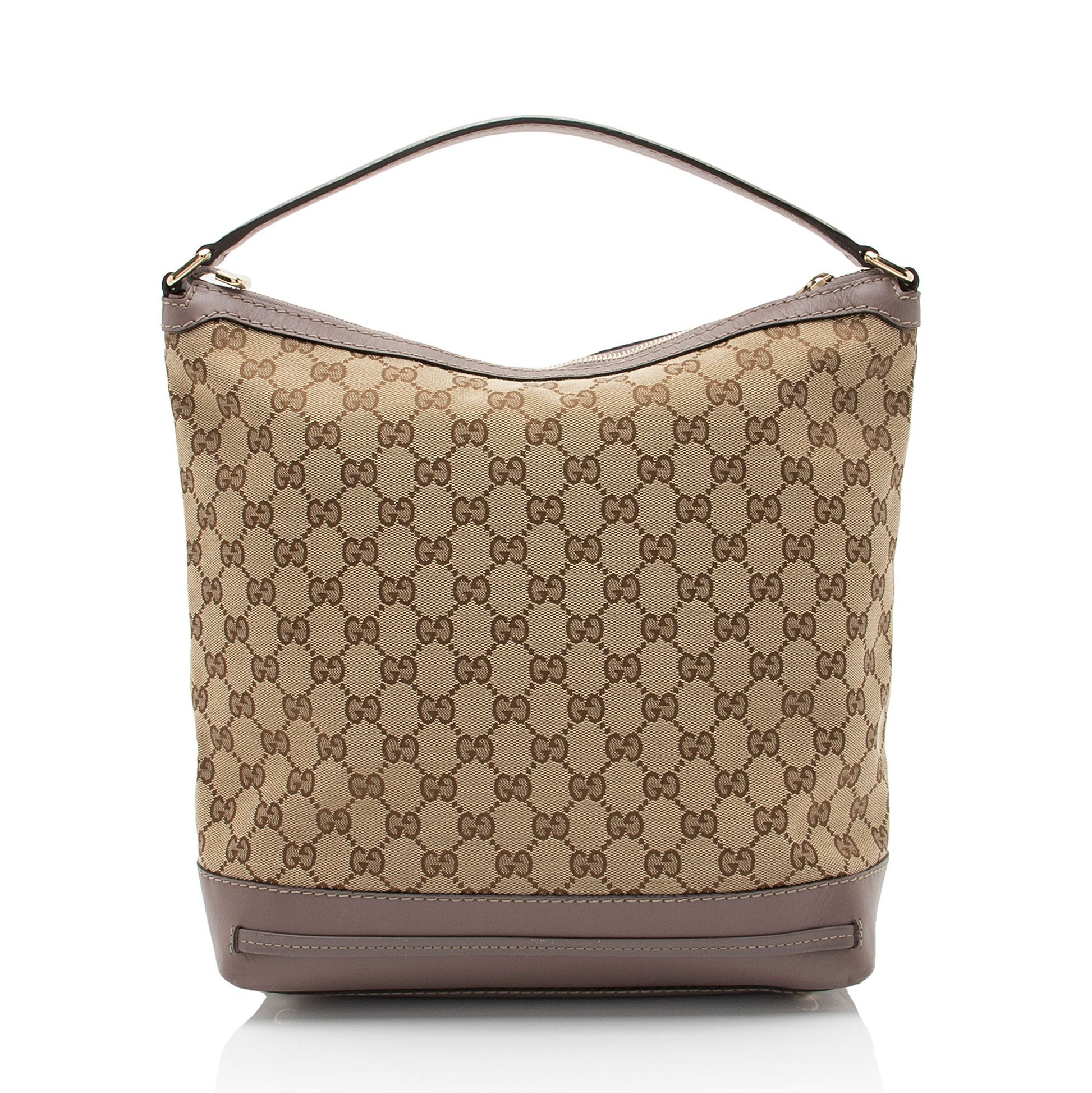 Gucci GG Mayfair SHF-75u6gN Leather Canvas Beige Pink Shoulder Bag