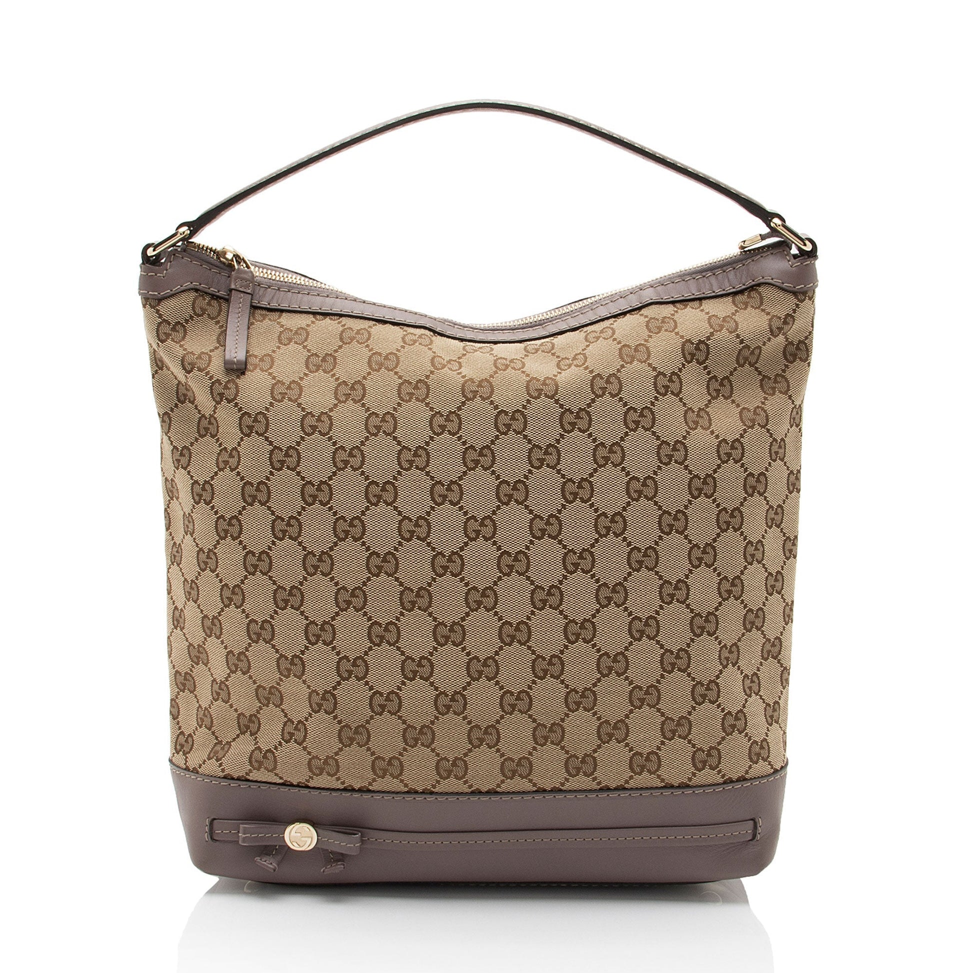Gucci GG Mayfair SHF-75u6gN Leather Canvas Beige Pink Shoulder Bag