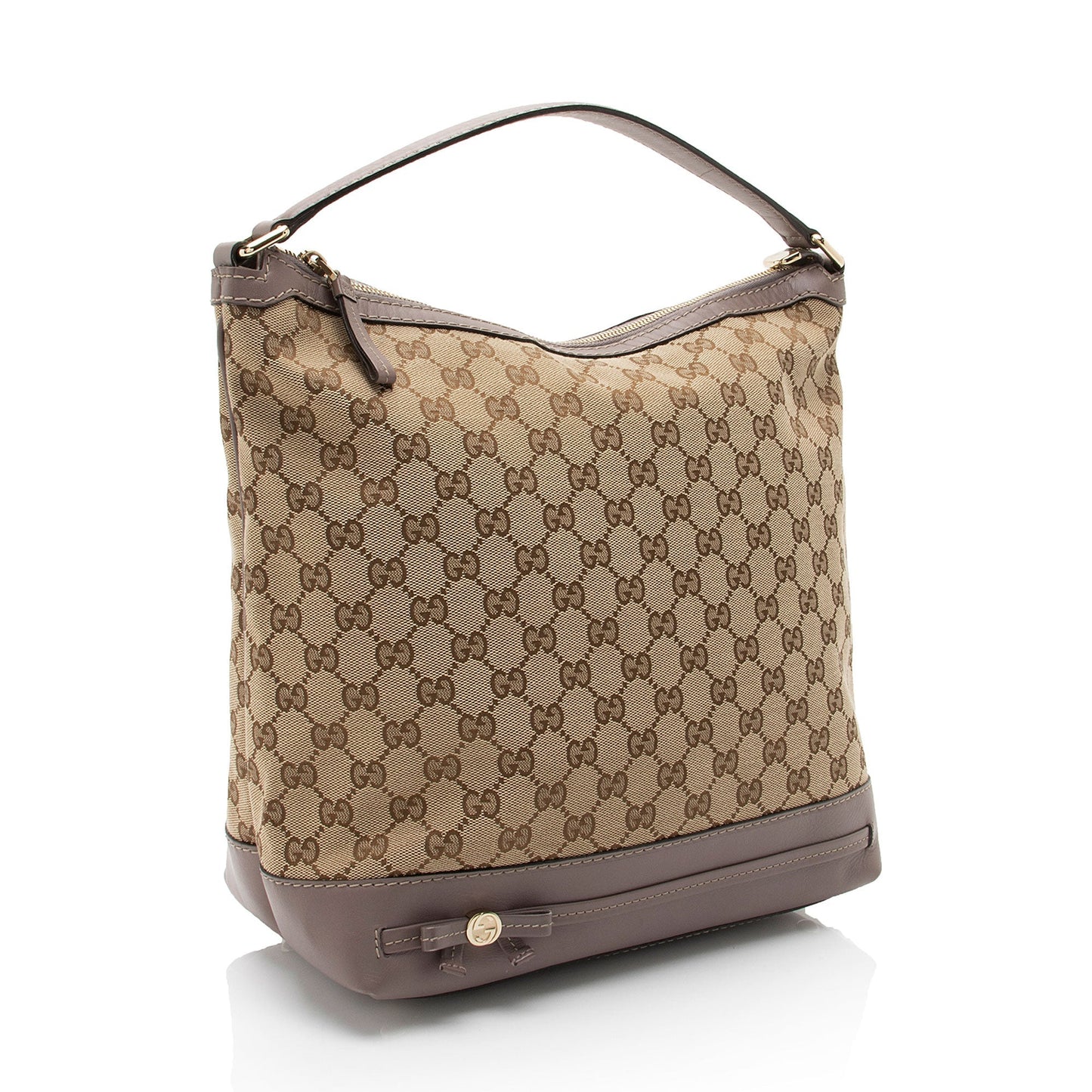 Gucci GG Mayfair SHF-75u6gN Leather Canvas Beige Pink Shoulder Bag