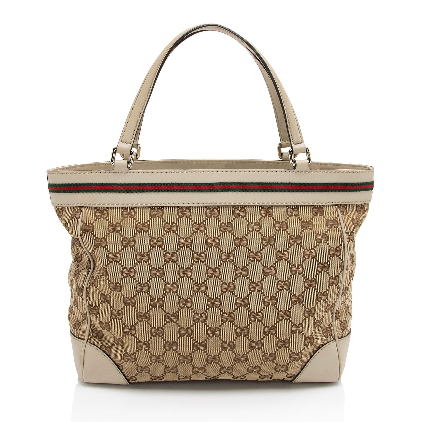 Gucci GG Mayfair SHF-SoVfXo Leather Canvas Nylon White Tote Bag