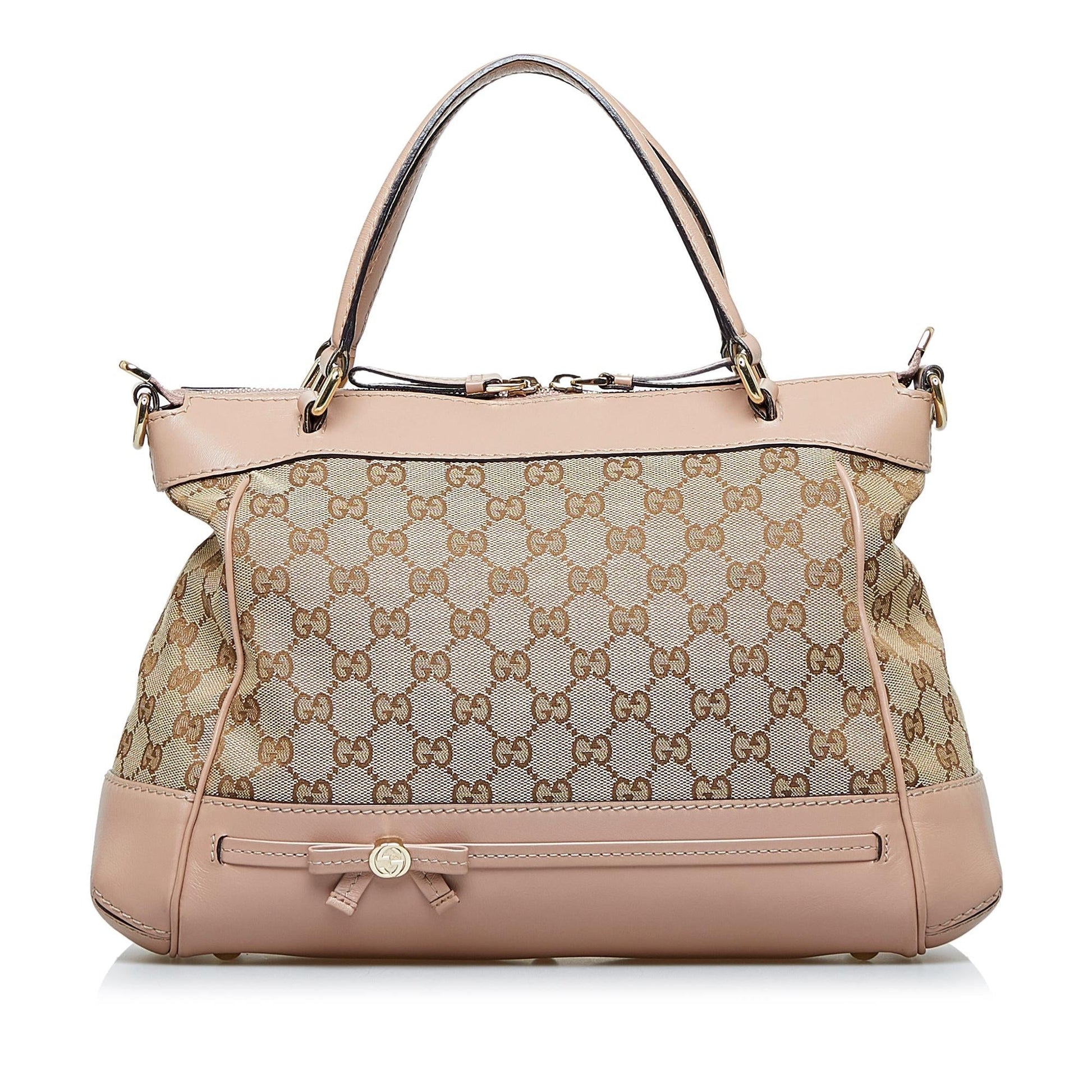 Gucci GG Mayfair SHG-faYZKh Canvas Brown Satchel Bag