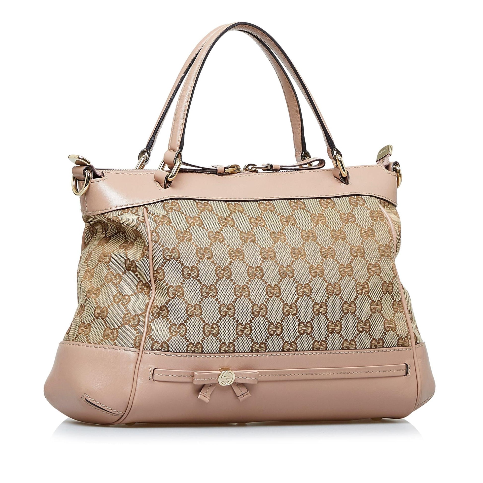 Gucci GG Mayfair SHG-faYZKh Canvas Brown Satchel Bag