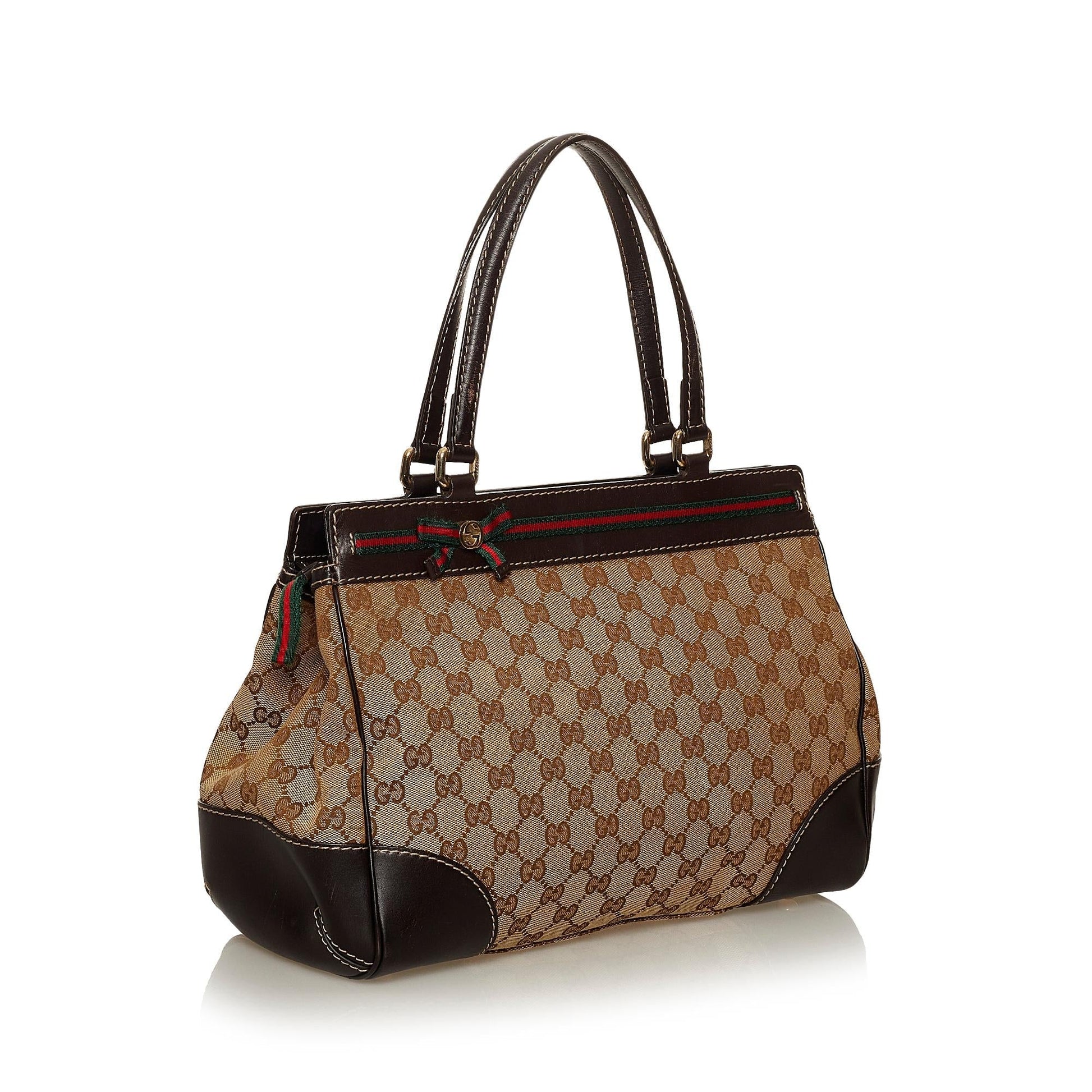 Gucci GG Mayfair SHG Canvas Brown Tote Bag Bag Shg