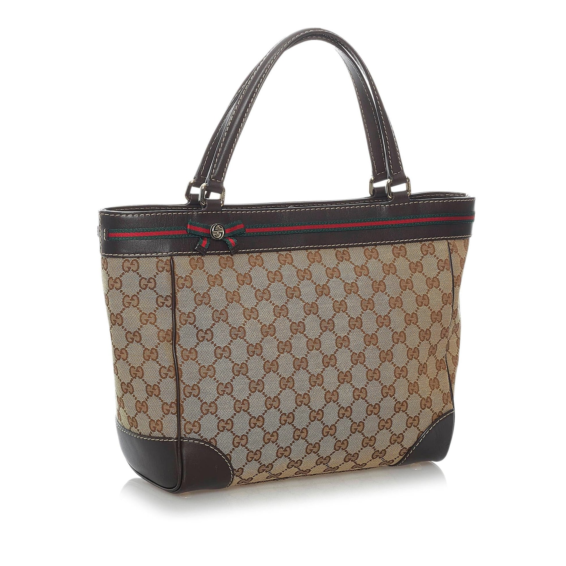 Gucci GG Mayfair SHG Canvas Brown Tote Bag 3