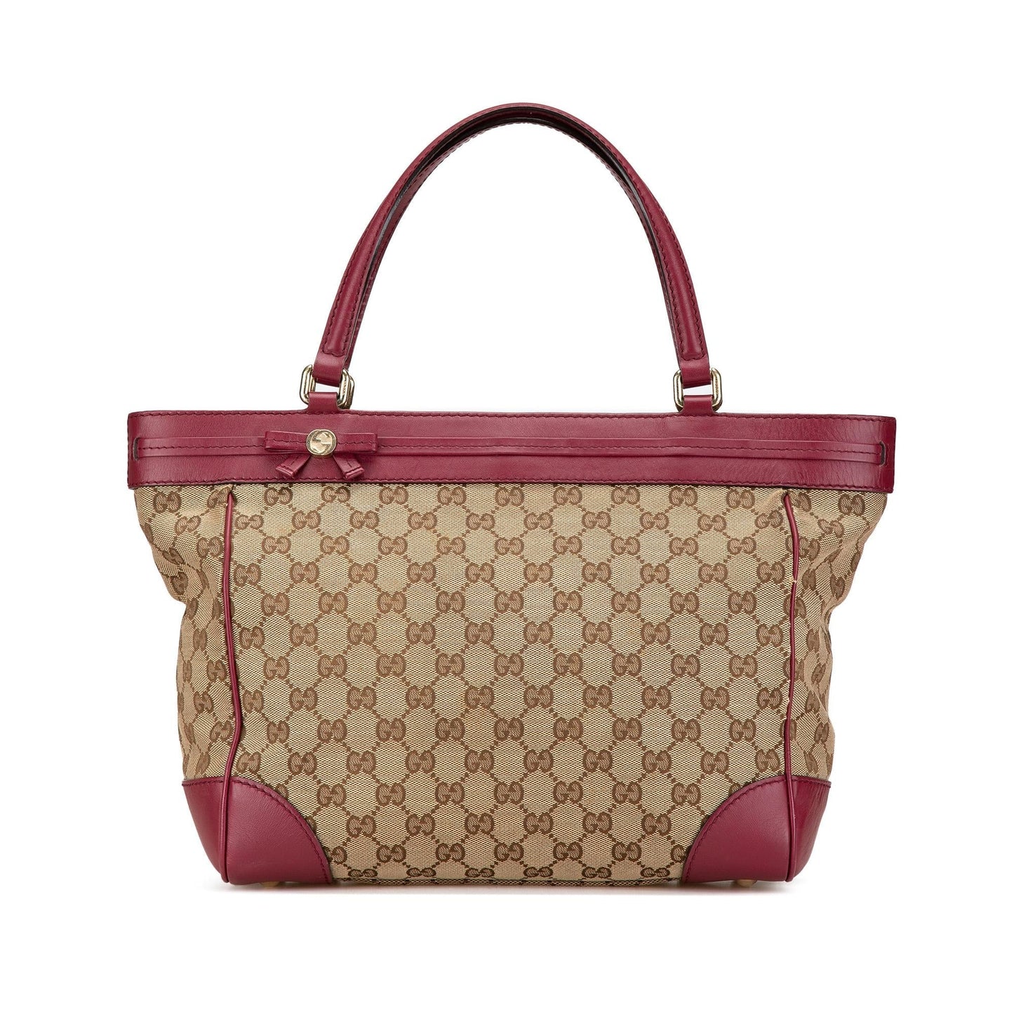 Gucci GG Mayfair Canvas Calf Brown Tote Bag