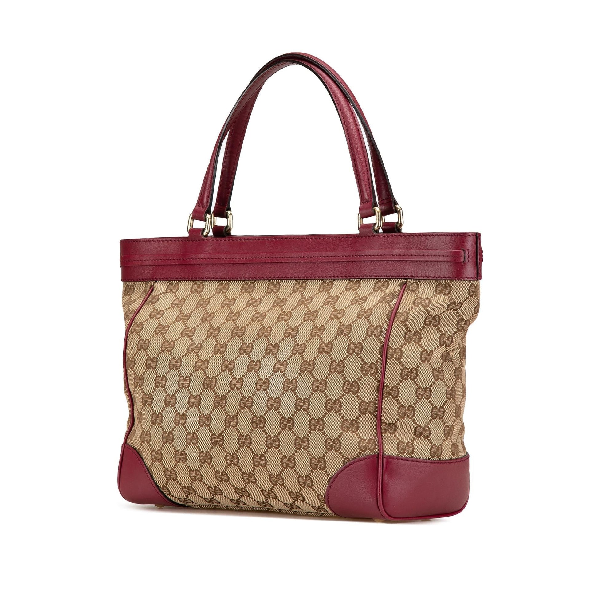 Gucci GG Mayfair Canvas Calf Brown Tote Bag