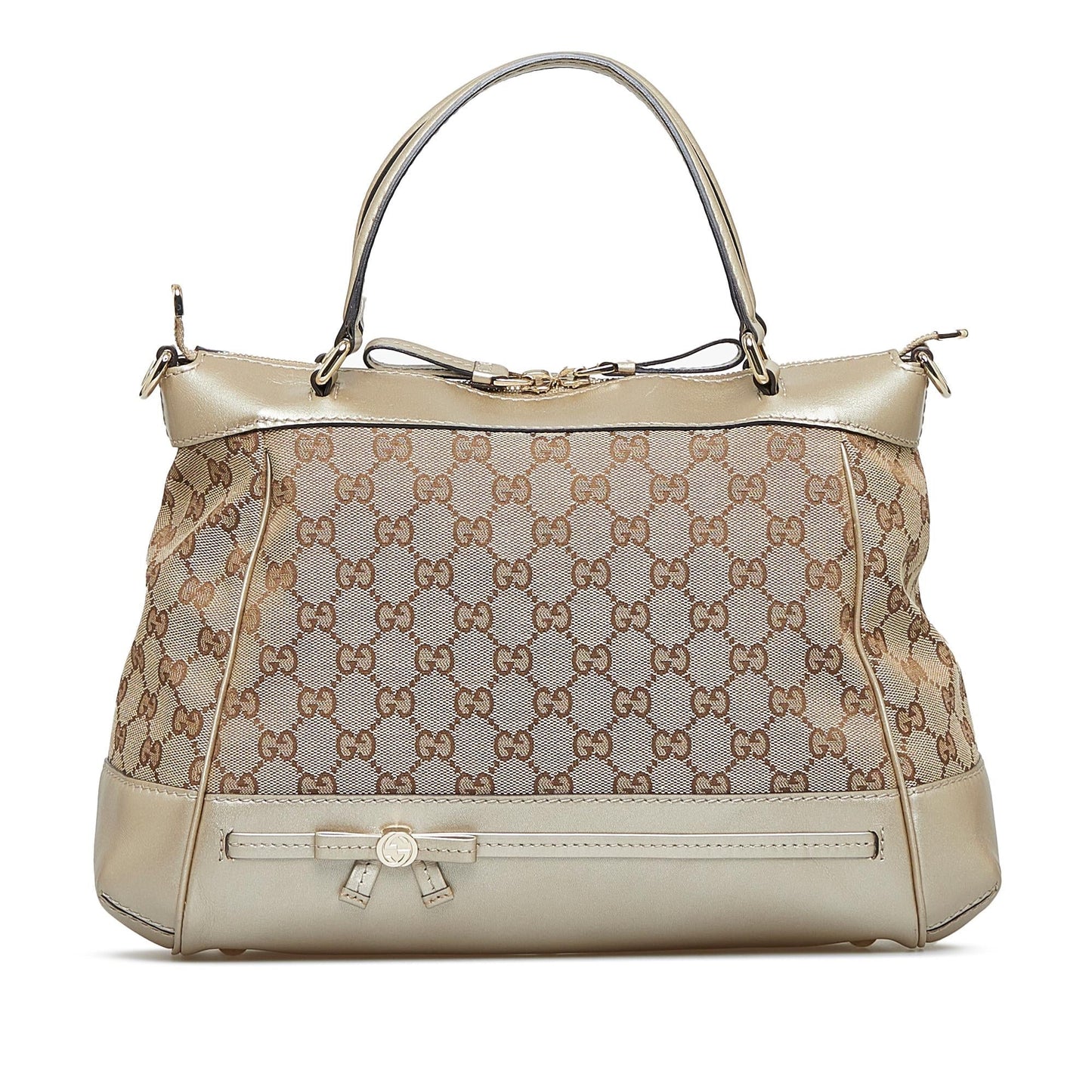 Gucci GG Mayfair SHG-H0CTeo Canvas Brown Satchel Bag
