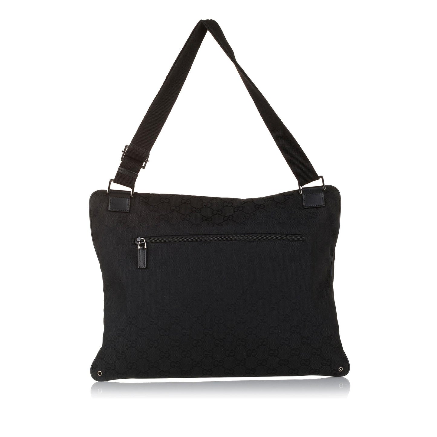 Gucci GG Messenger SHG Canvas Calf Black Crossbody Bag