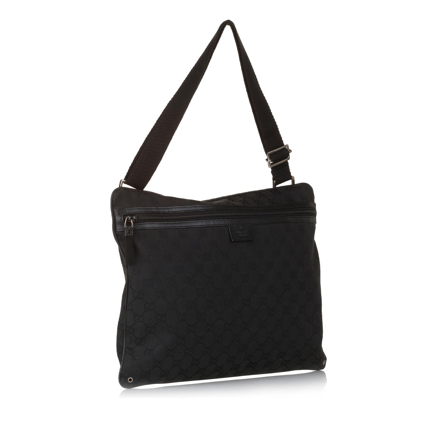 Gucci GG Messenger SHG-J2j6c1 Canvas Calf Black Crossbody Bag