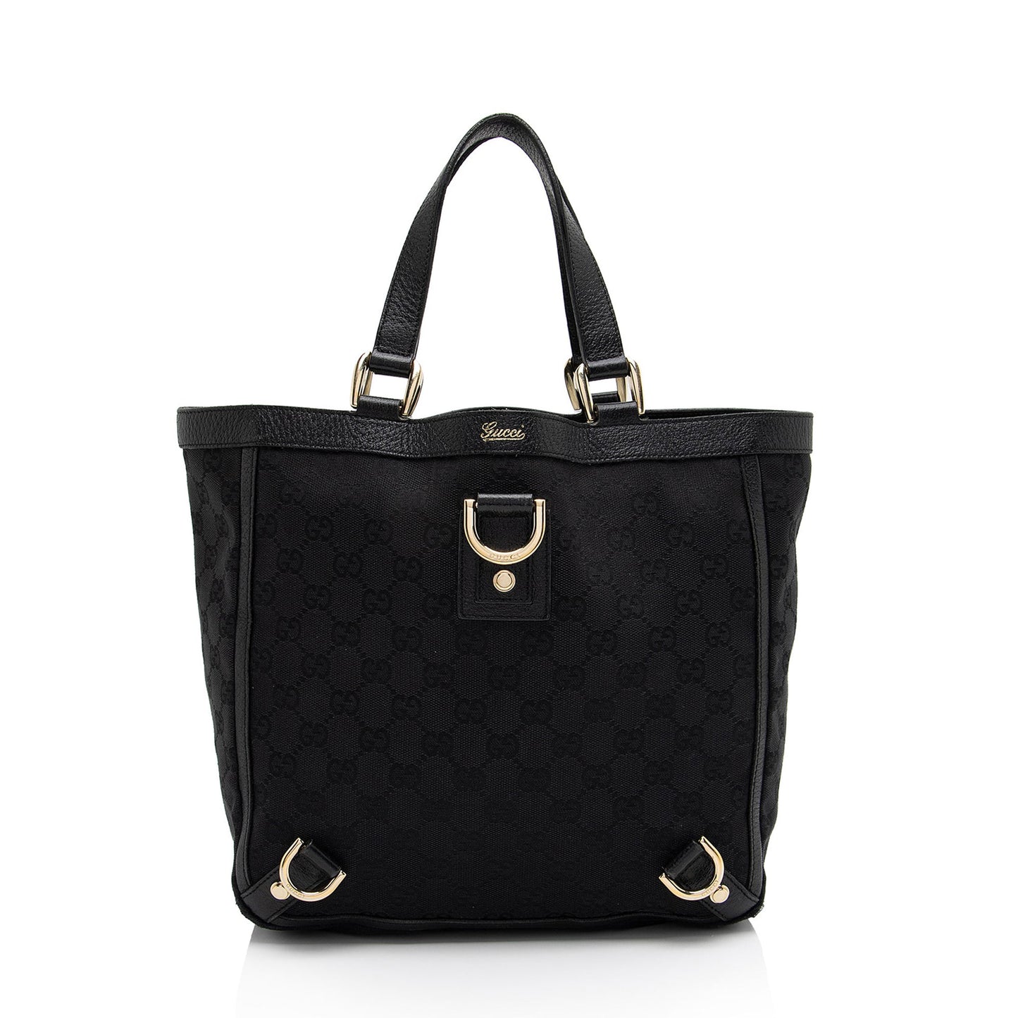 Gucci GG Abbey SHF-1rSZcf Leather Canvas Black Mini Tote Bag